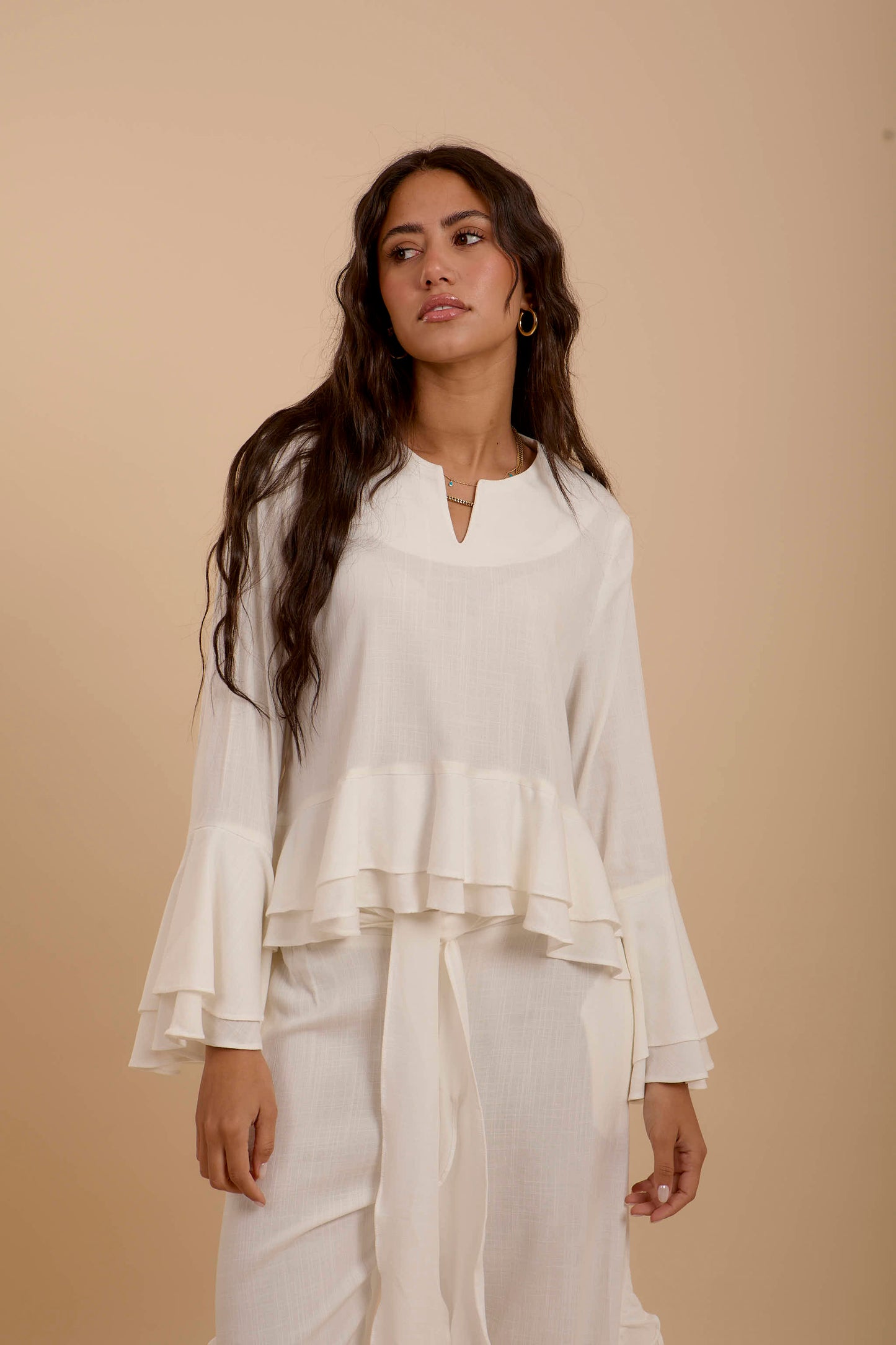 Off-White Boho Long sleeve Top