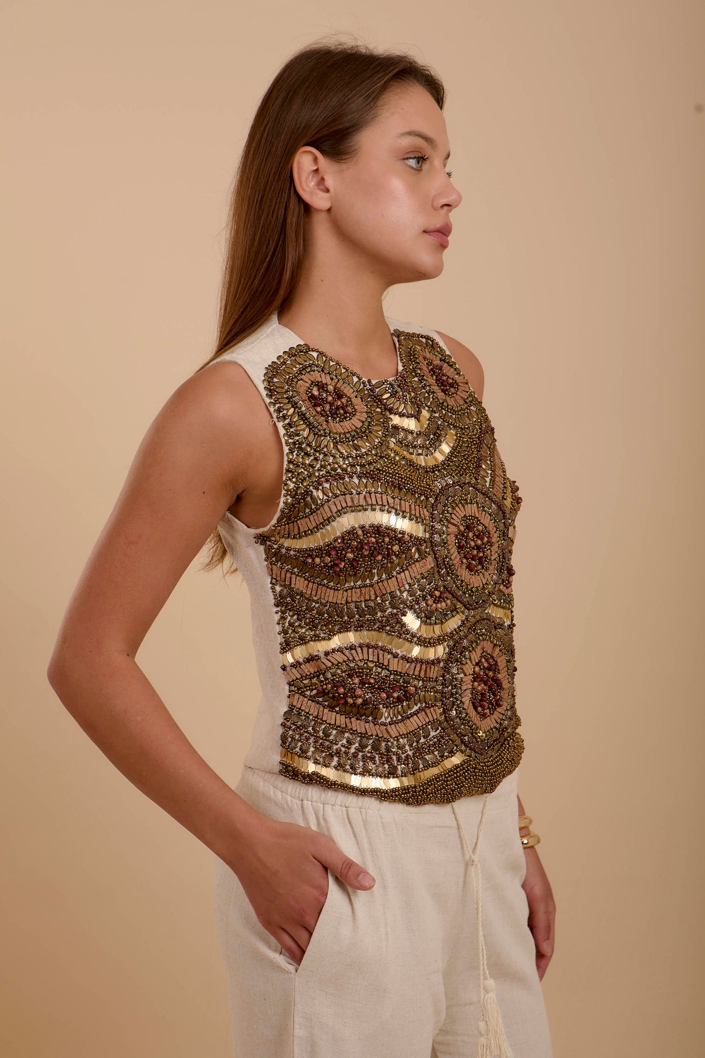 Hand made Embelishement Top
