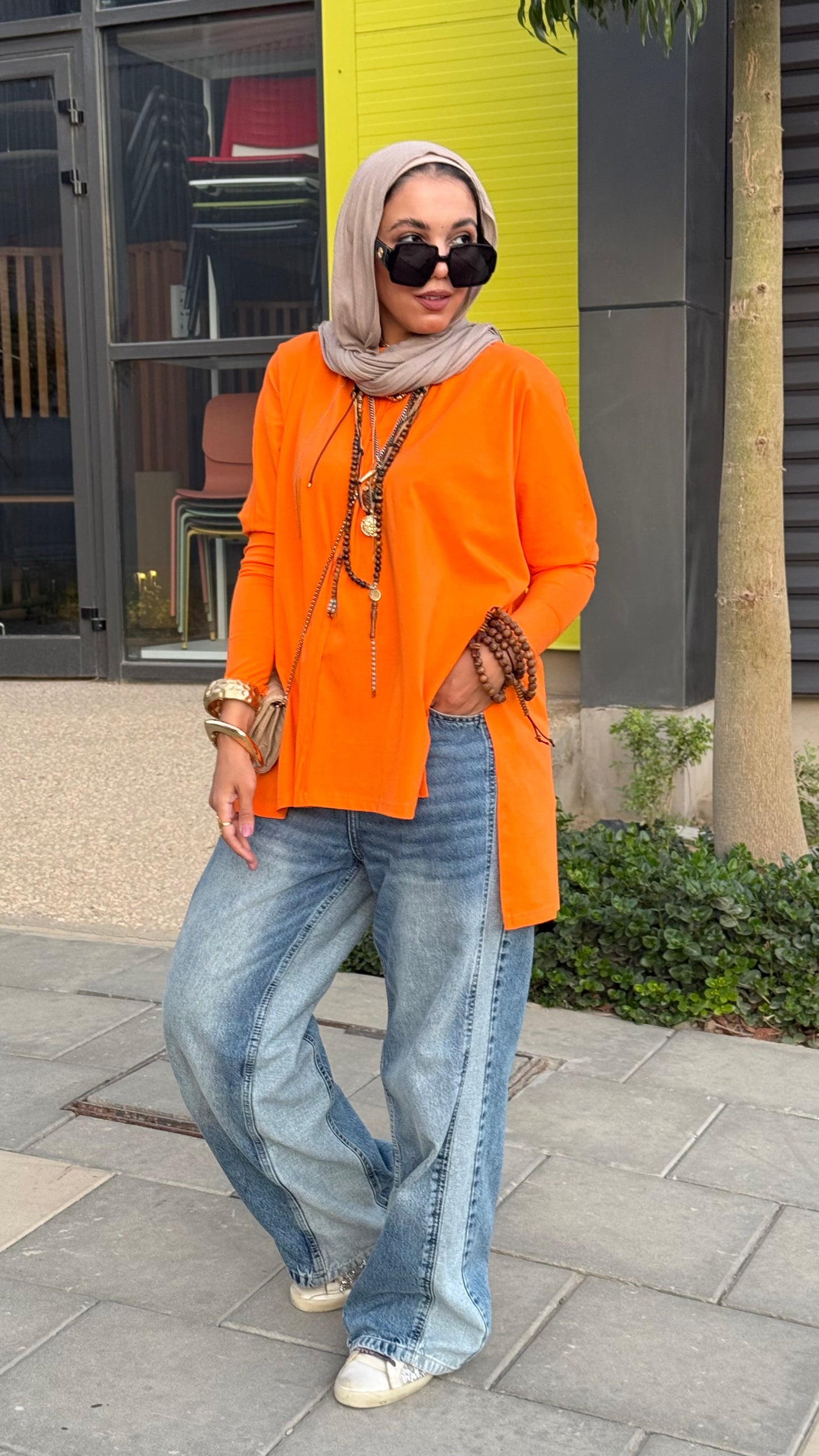 Orange premium cotton top