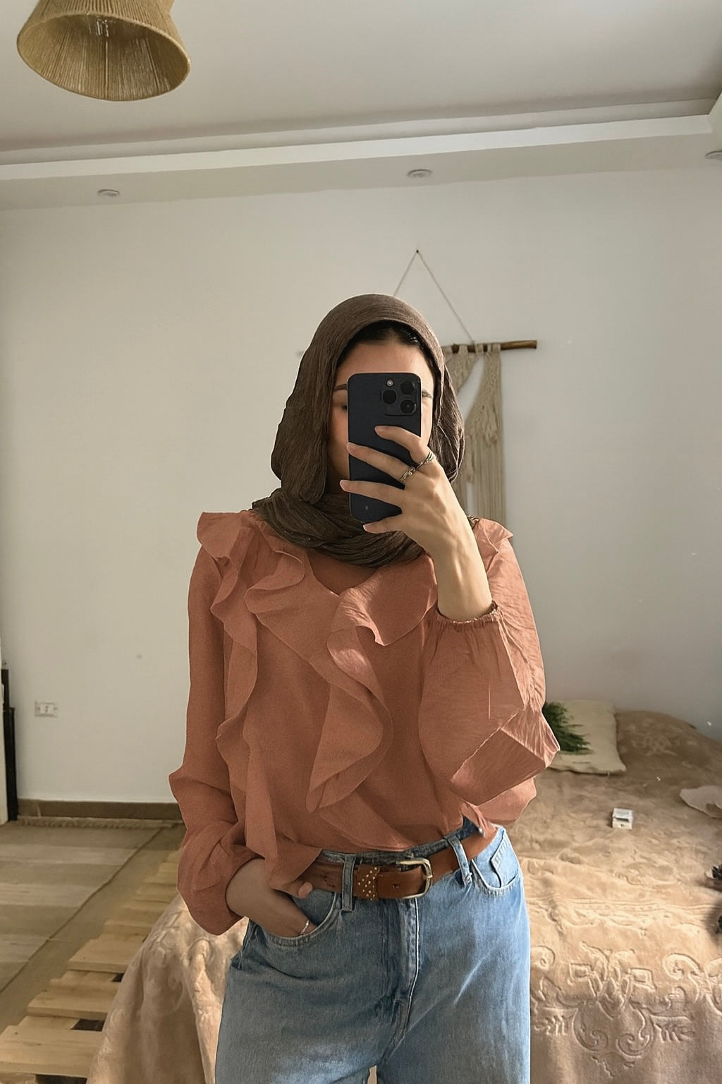 Riviera Blouse in Dusty Rose