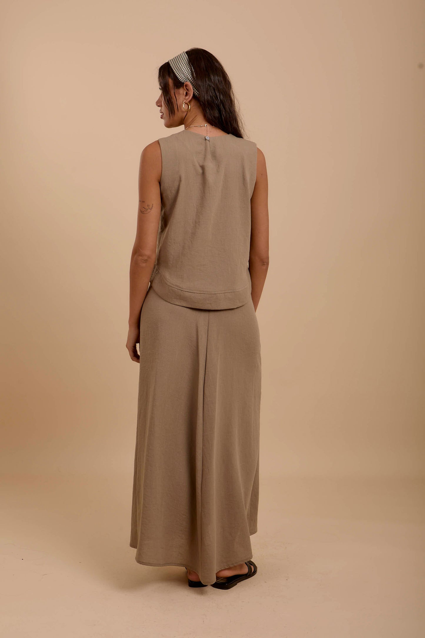 Café Linen Sleeveless Top