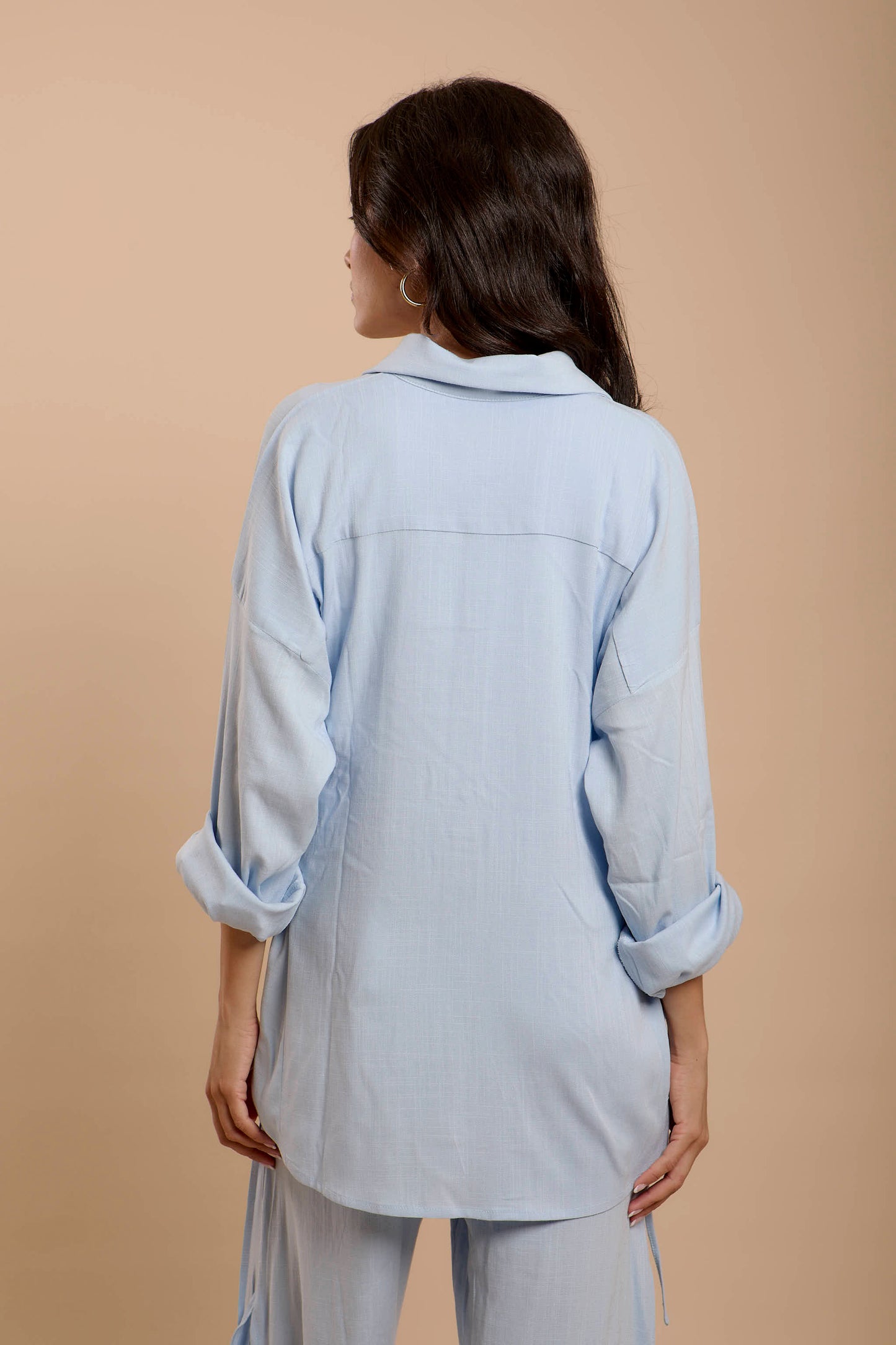 Blue Side sinching Shirt