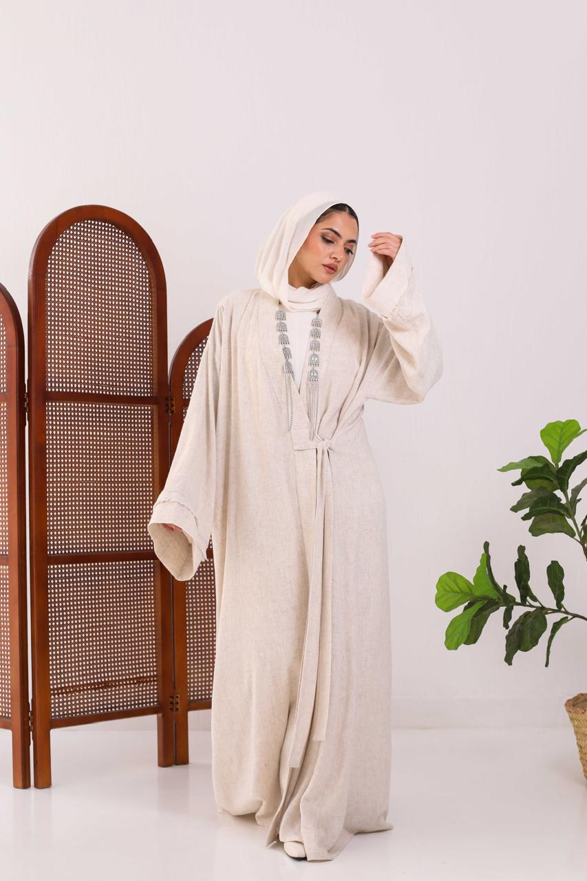 Wrapped Linen Dress Off White