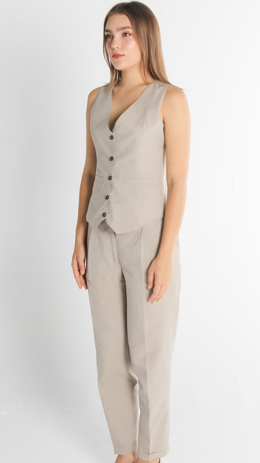 Linen Pants (Beige)