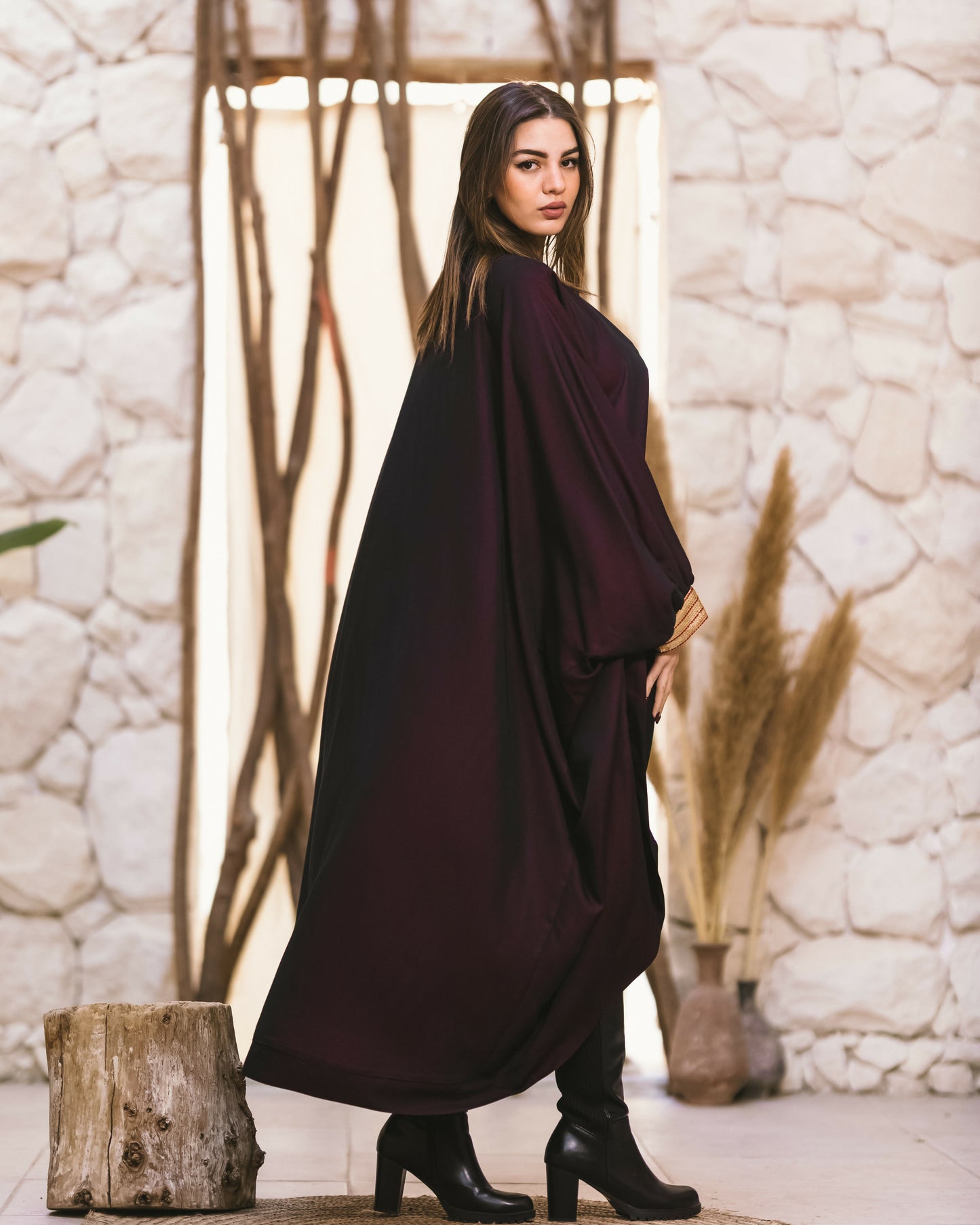 Burgundy Kaftan