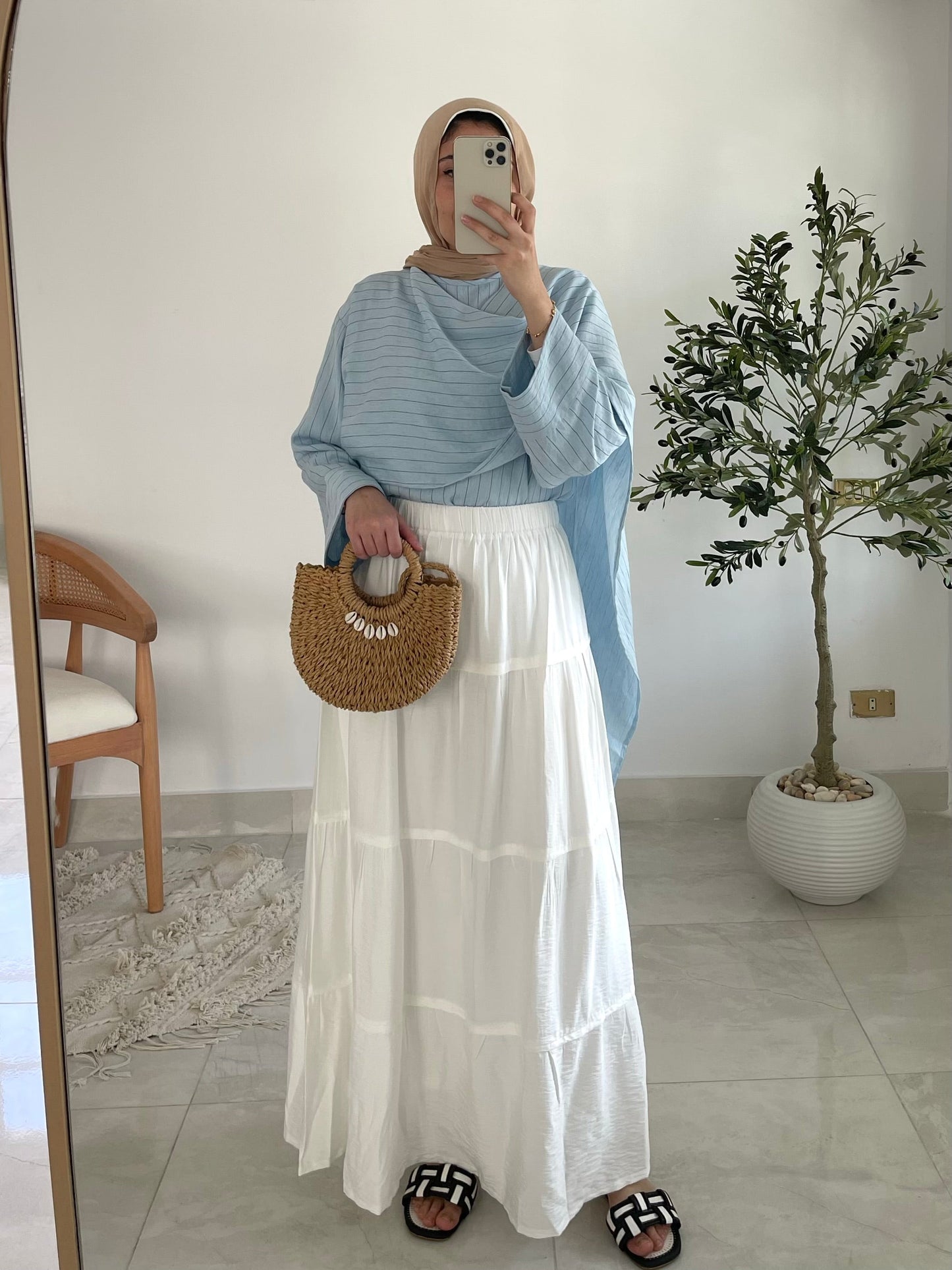 Luna Blouse in baby blue