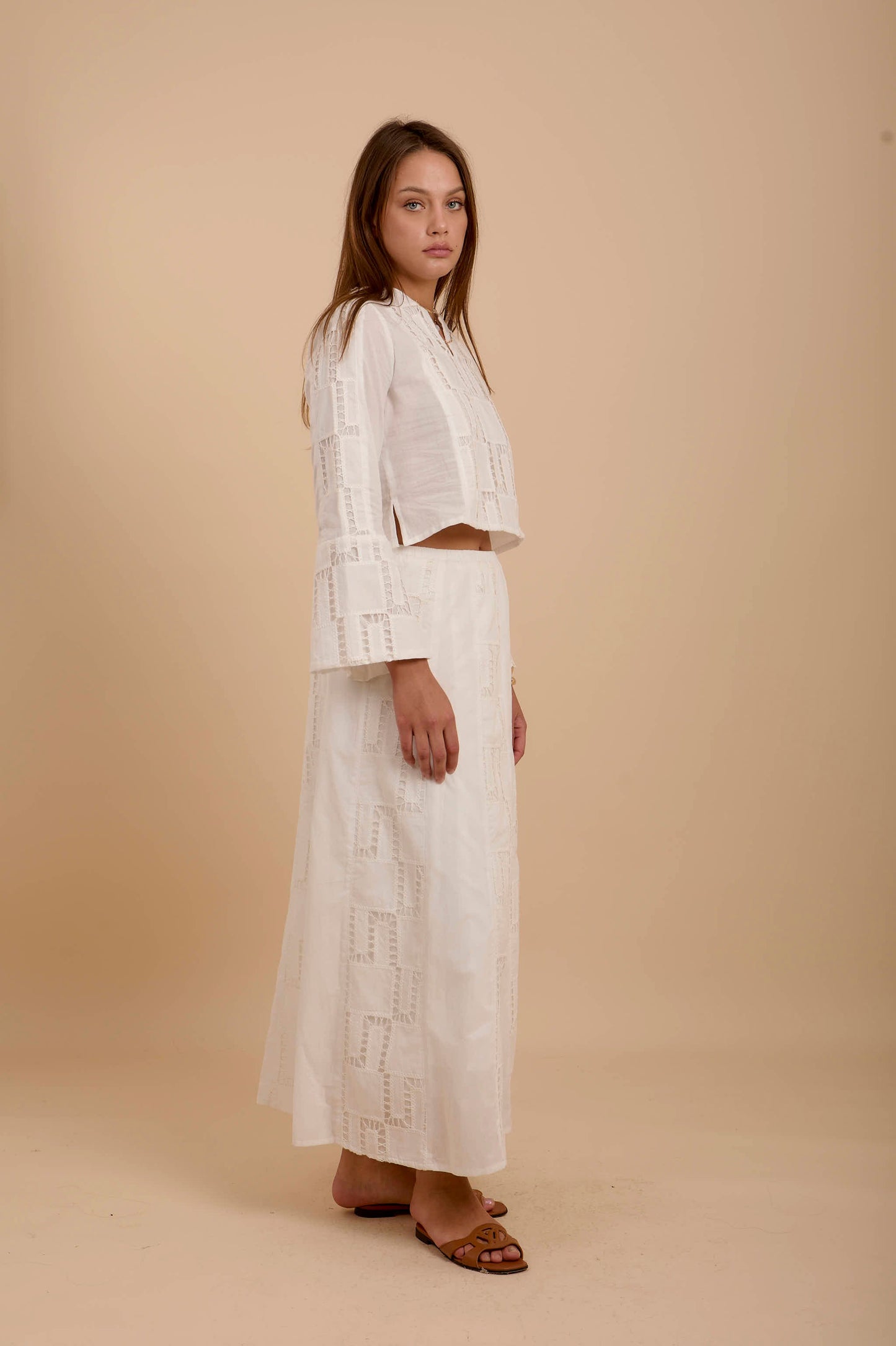 Embro squares White Skirt
