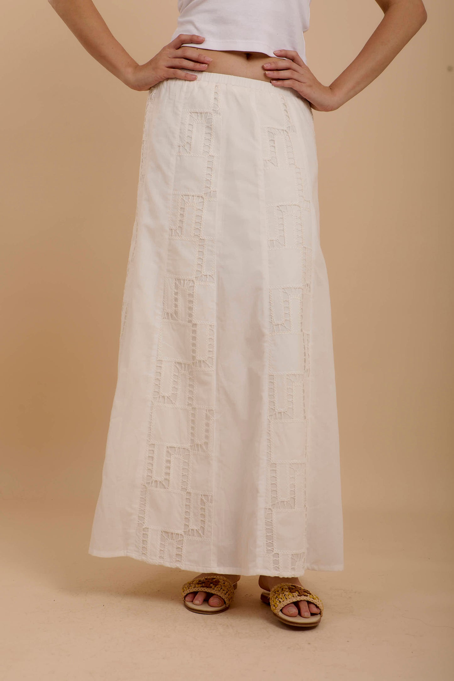 Embro squares White Skirt