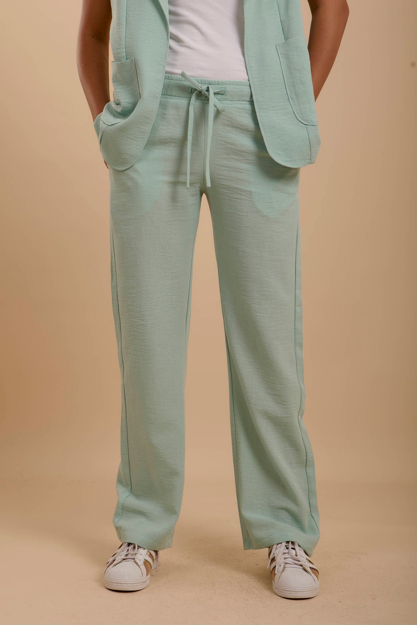 Mint Linen Loose pants