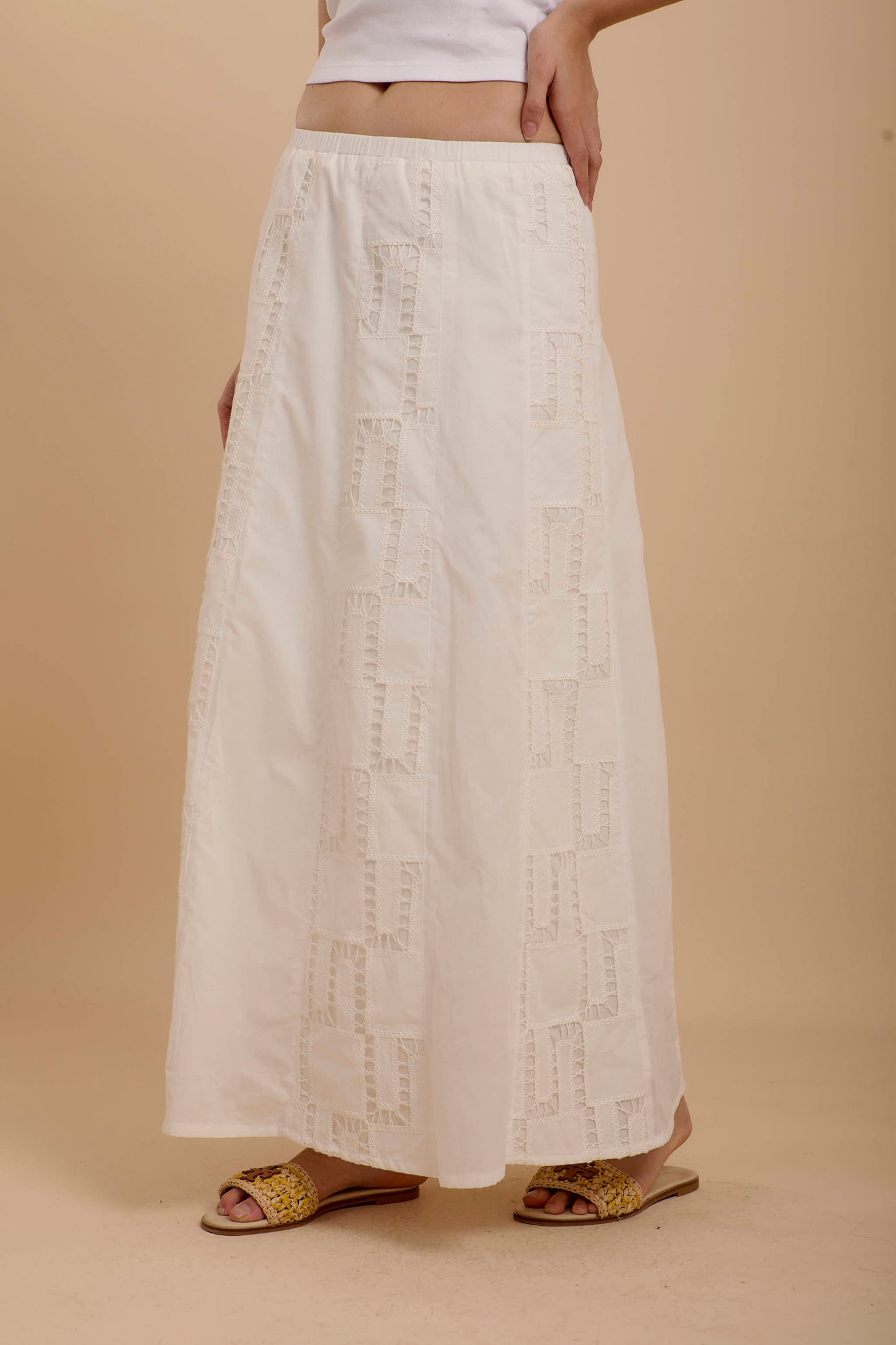 Embro squares White Skirt