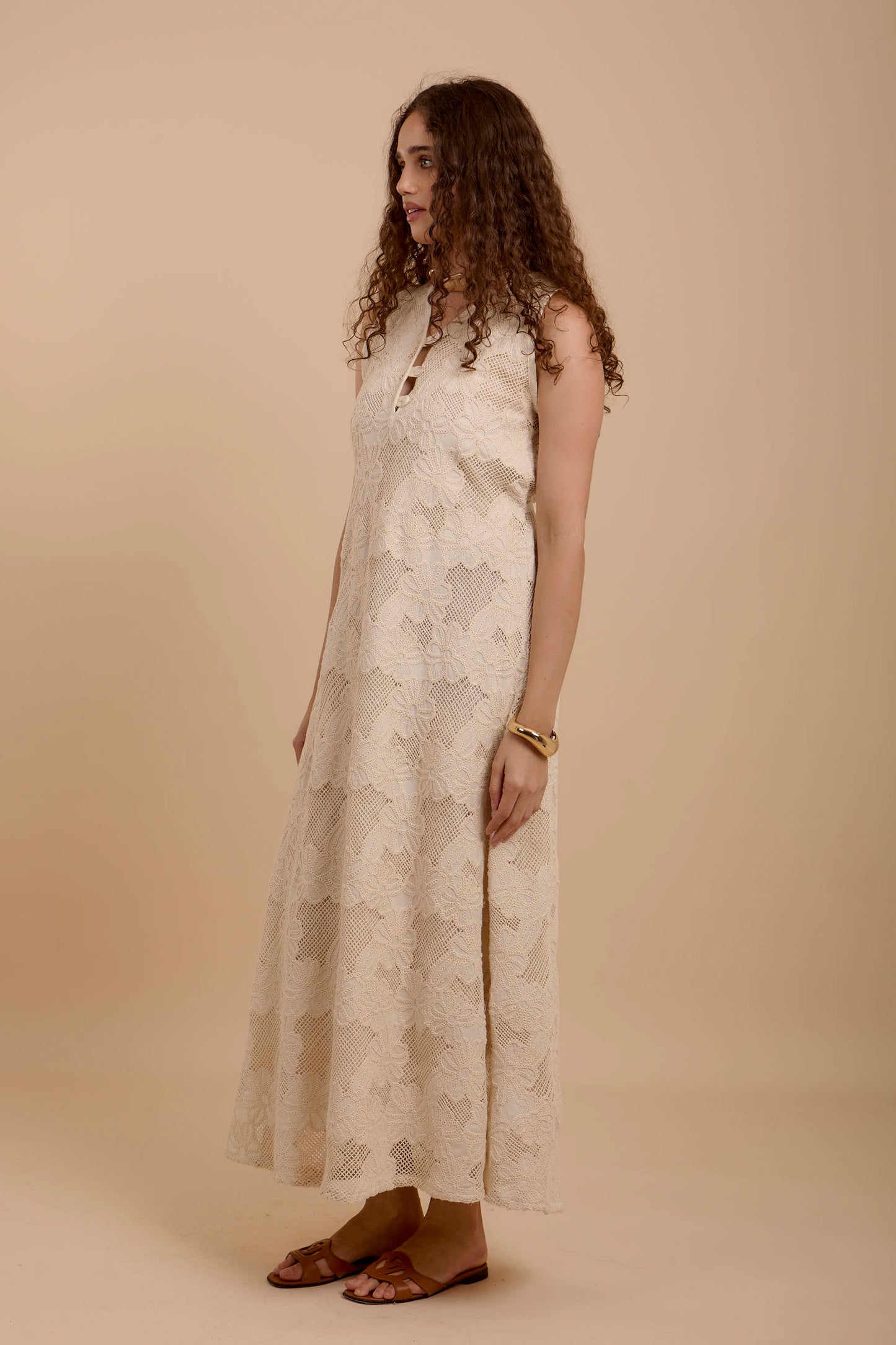 Embro Floral Crochet Dress