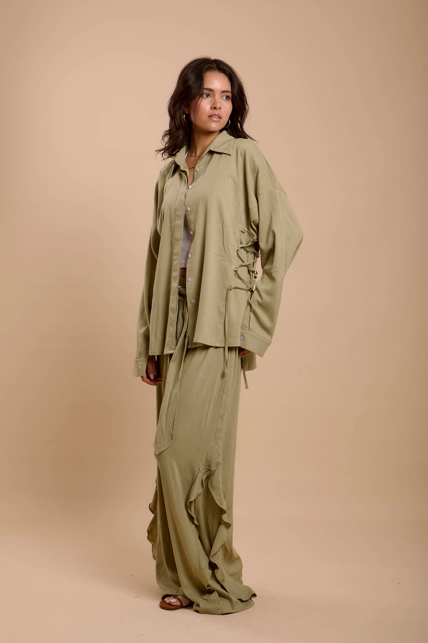 Olive Side sinching shirt