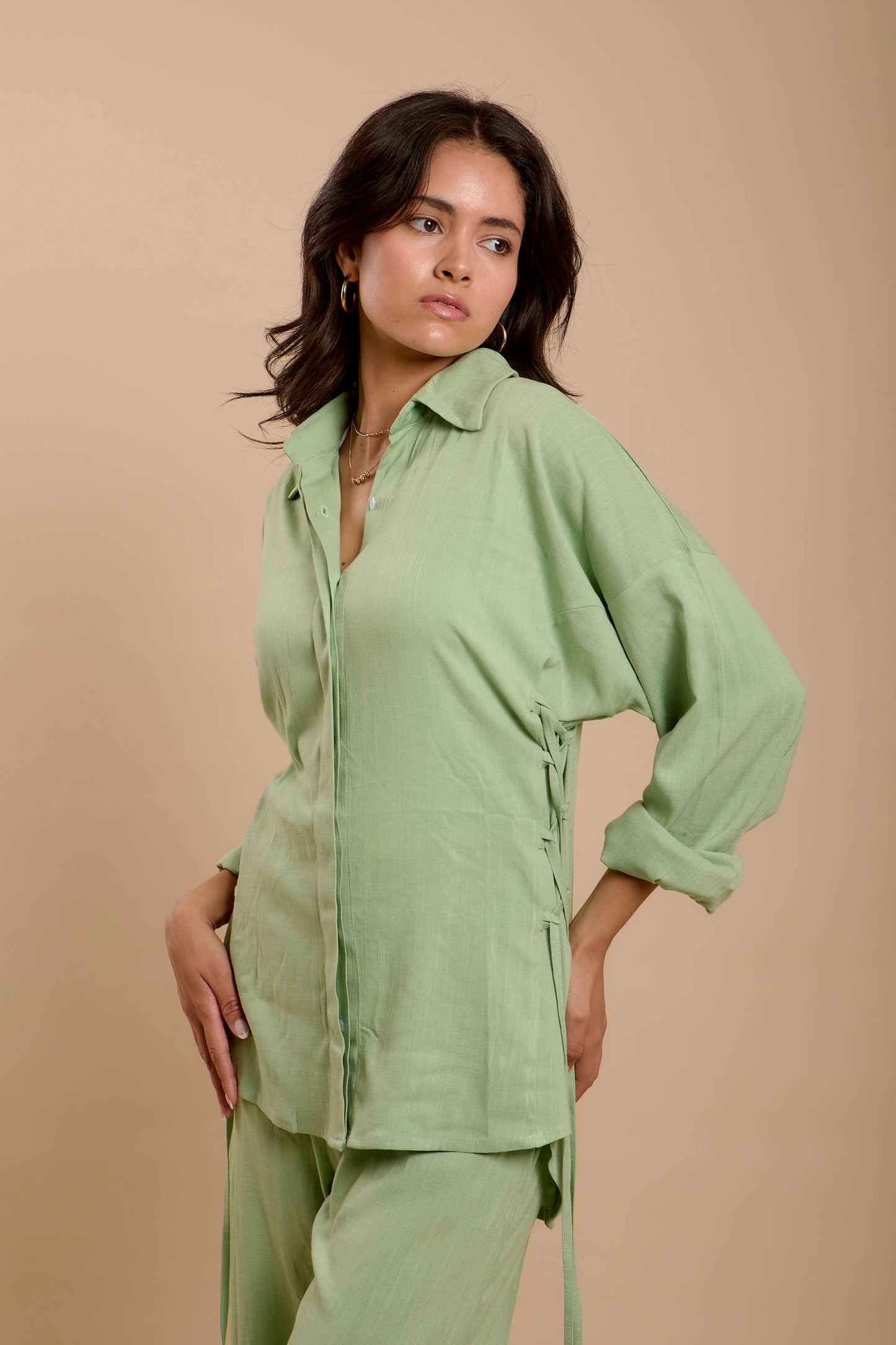 Mint Side sinching Shirt