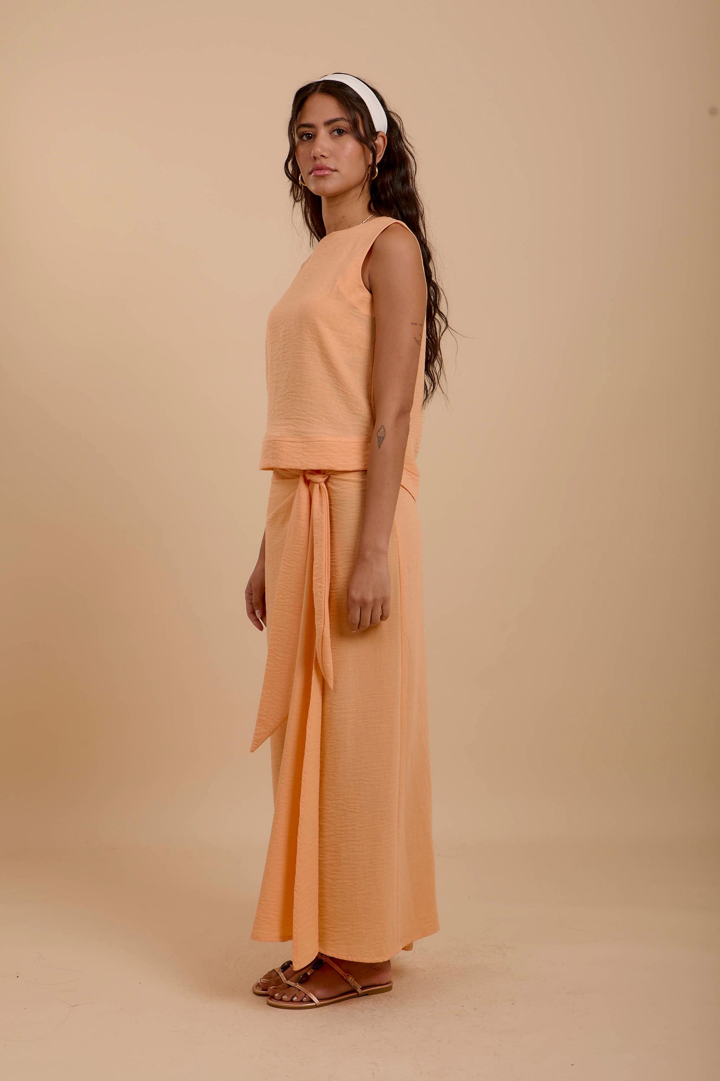 Orange Wrap skirt