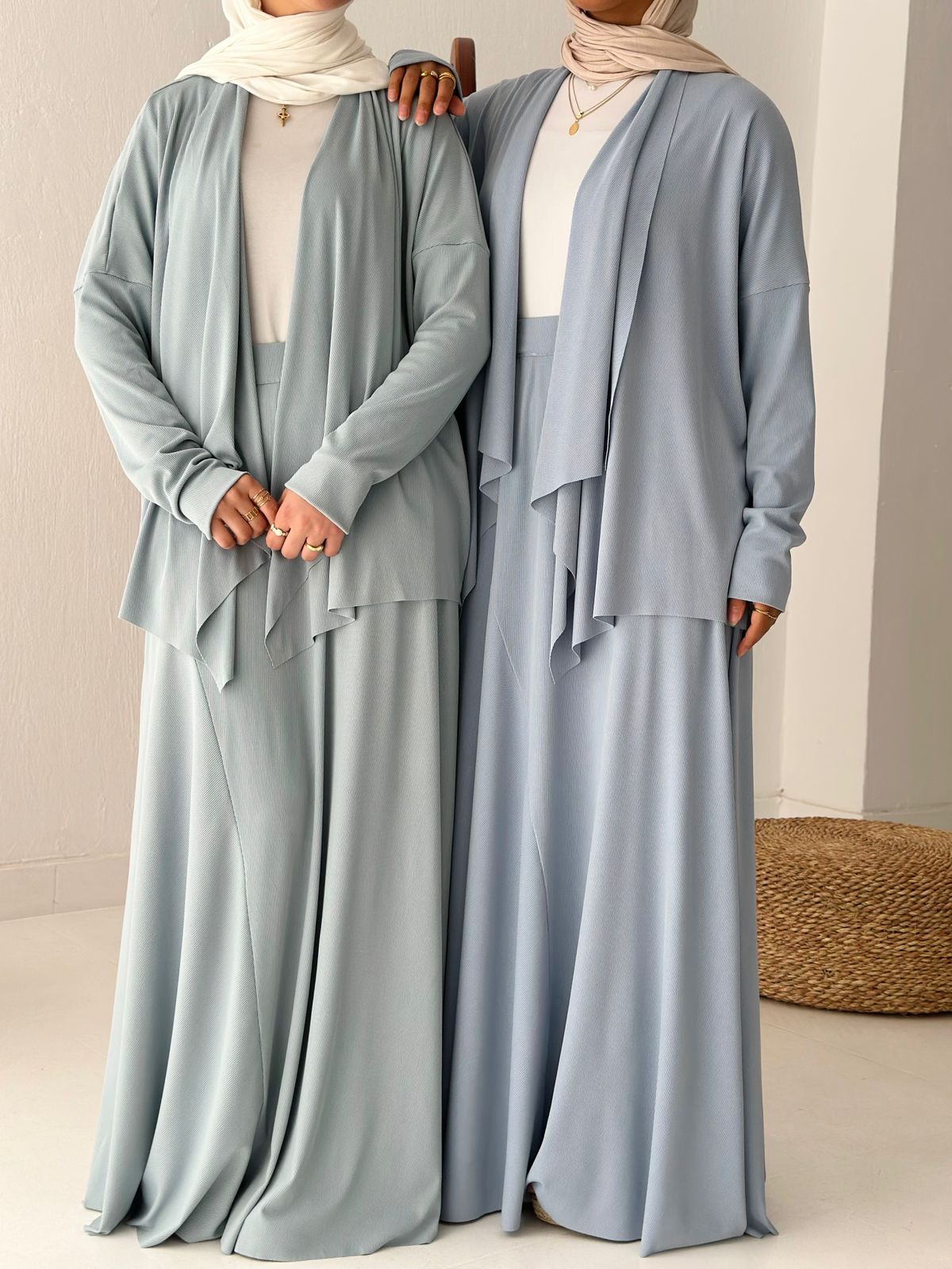 Elegance In Motion Skirt Set In Baby Blue