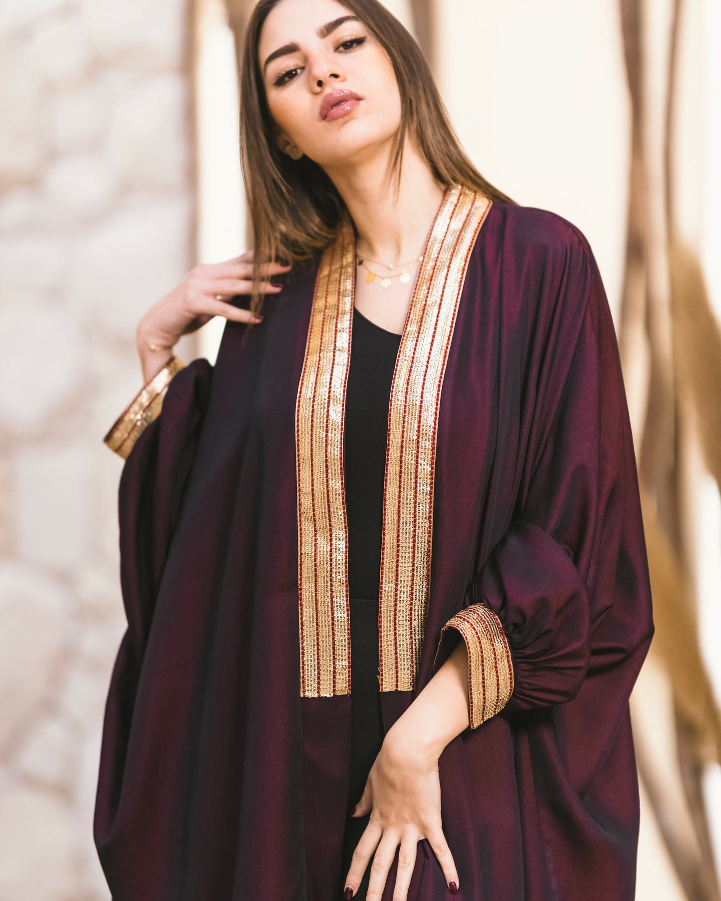 Burgundy Kaftan
