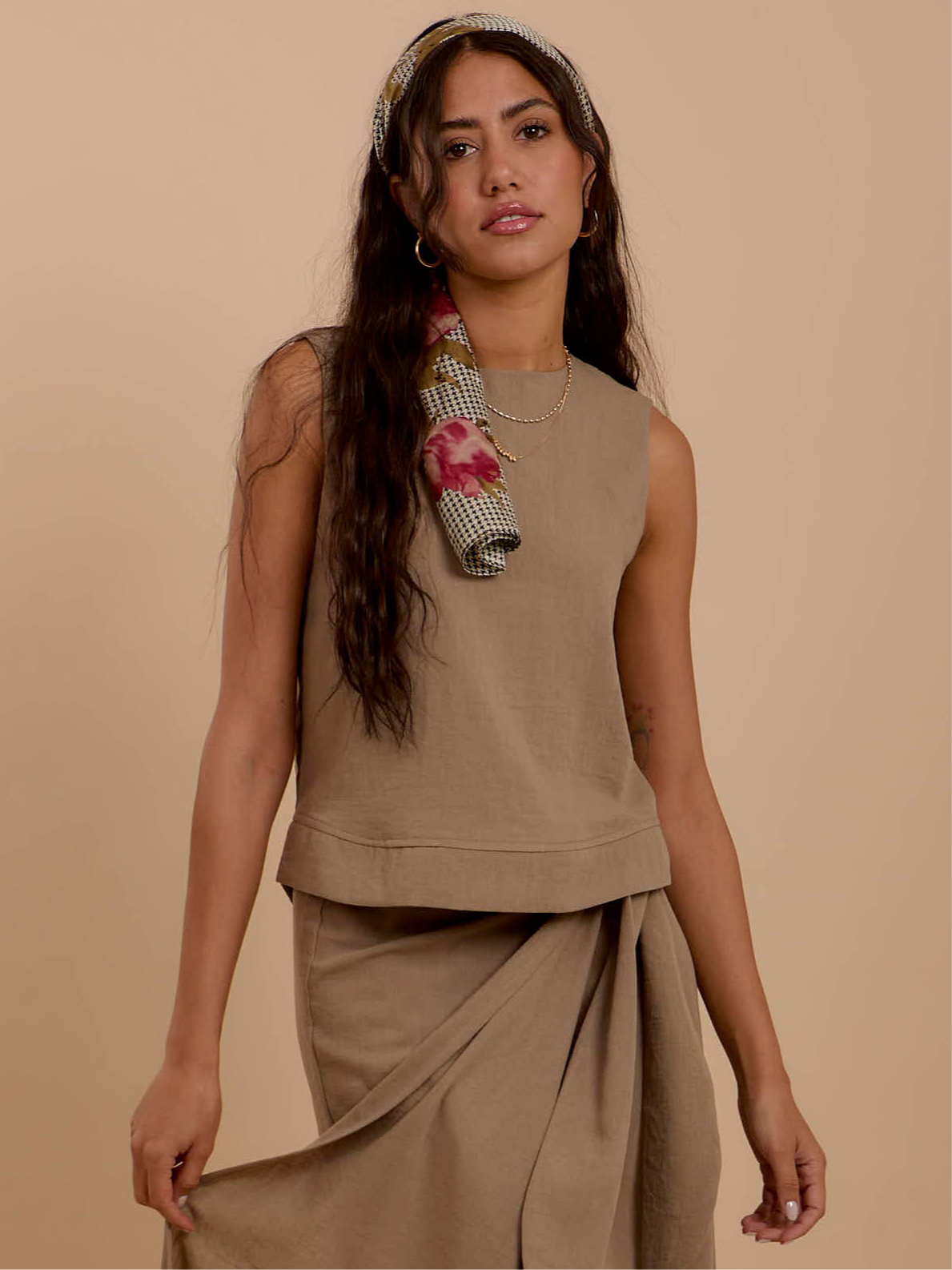 Café Linen Sleeveless Top