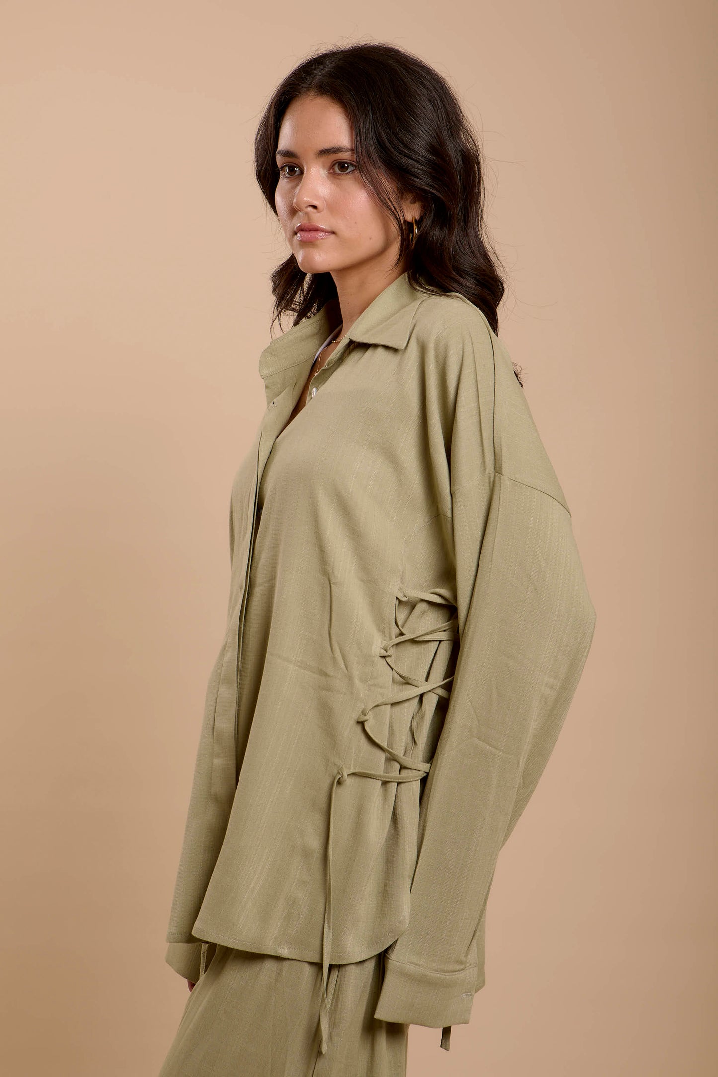 Olive Side sinching shirt