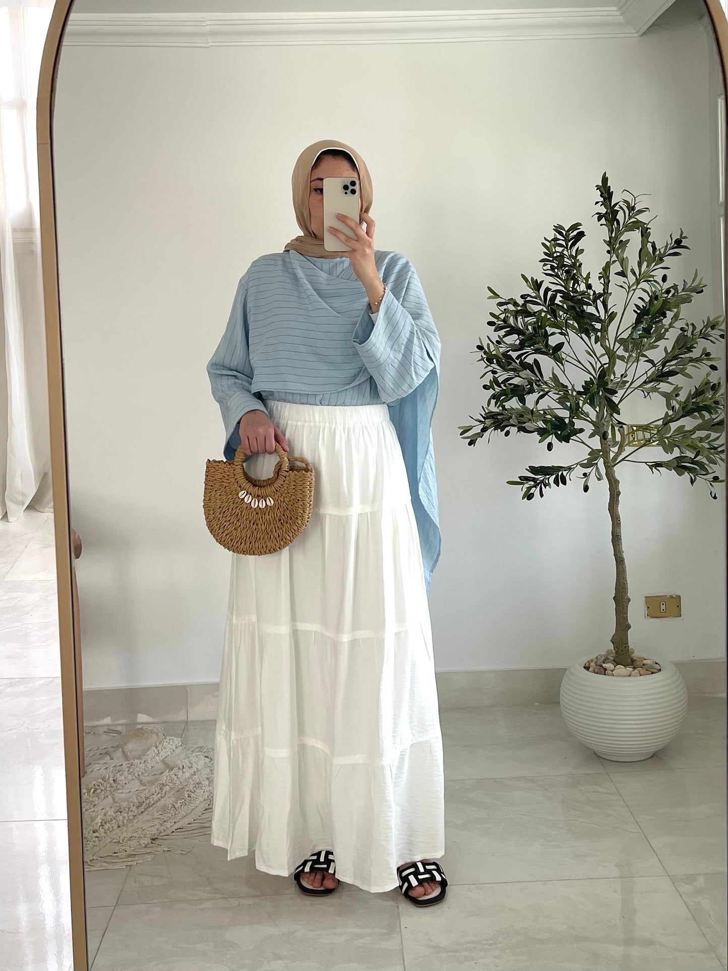 Luna Blouse in baby blue