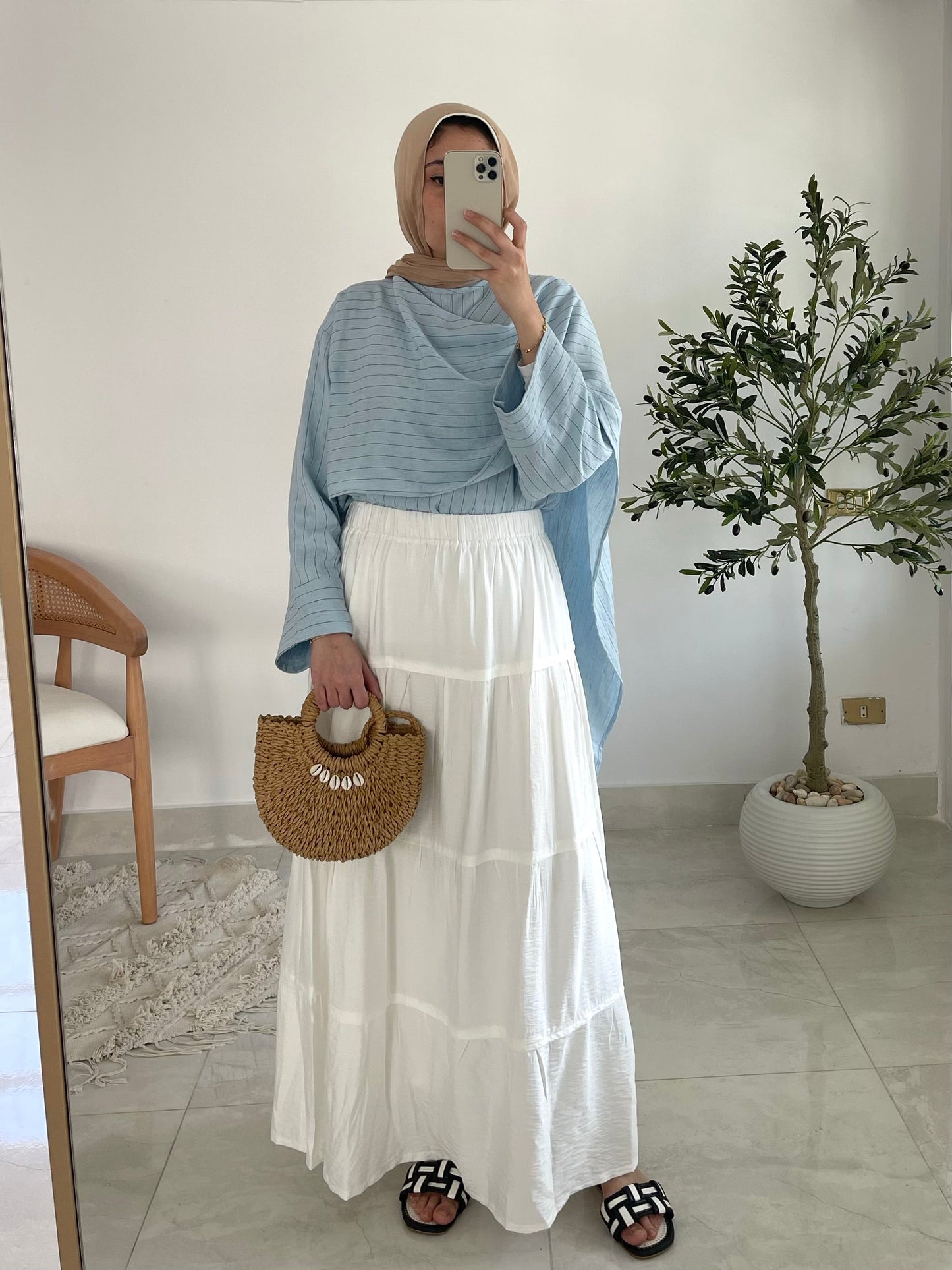 Luna Blouse in baby blue