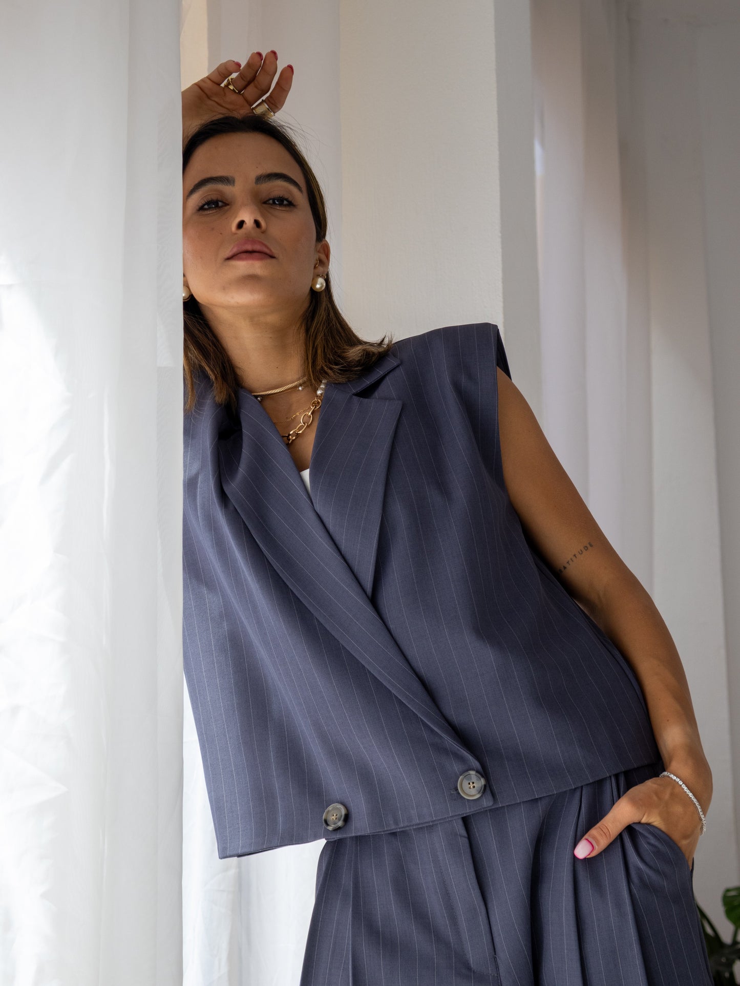 Sandbar Linen Set in Navy