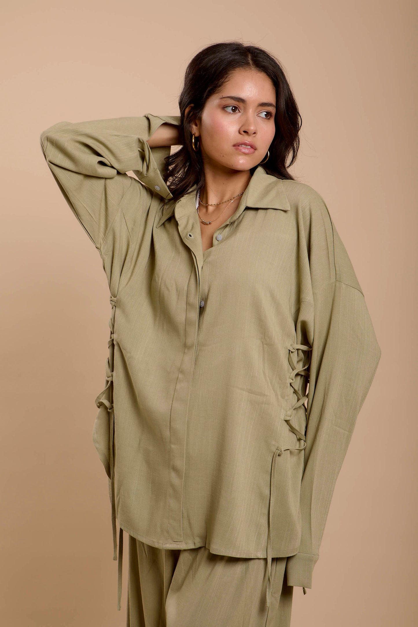 Olive Side sinching shirt