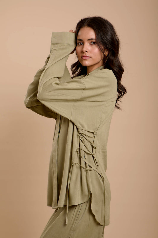 Olive Side sinching shirt