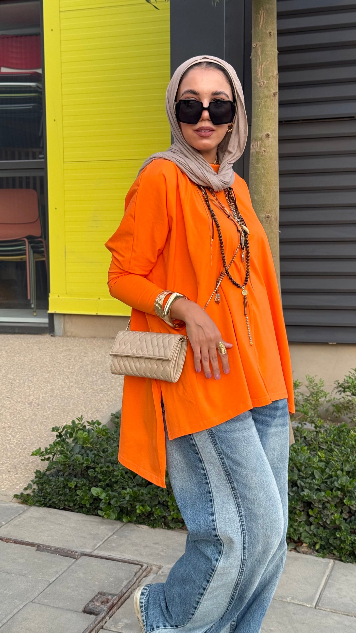 Orange premium cotton top
