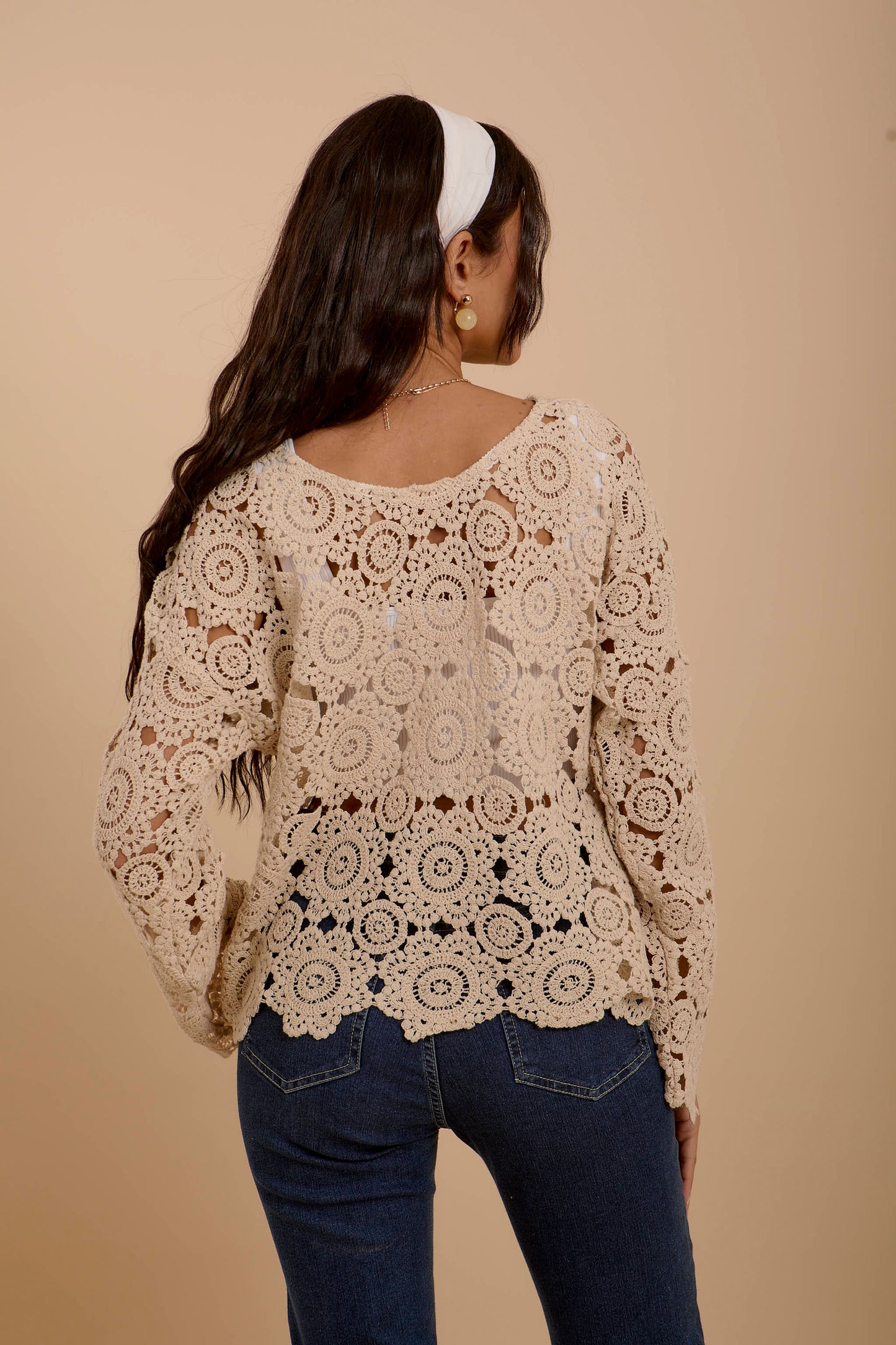 Long sleeve Crochet Top