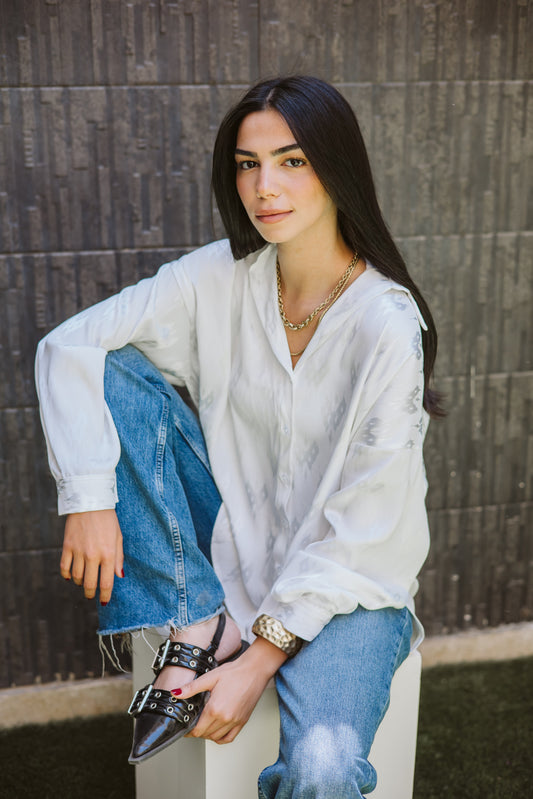 White jacquard chemise