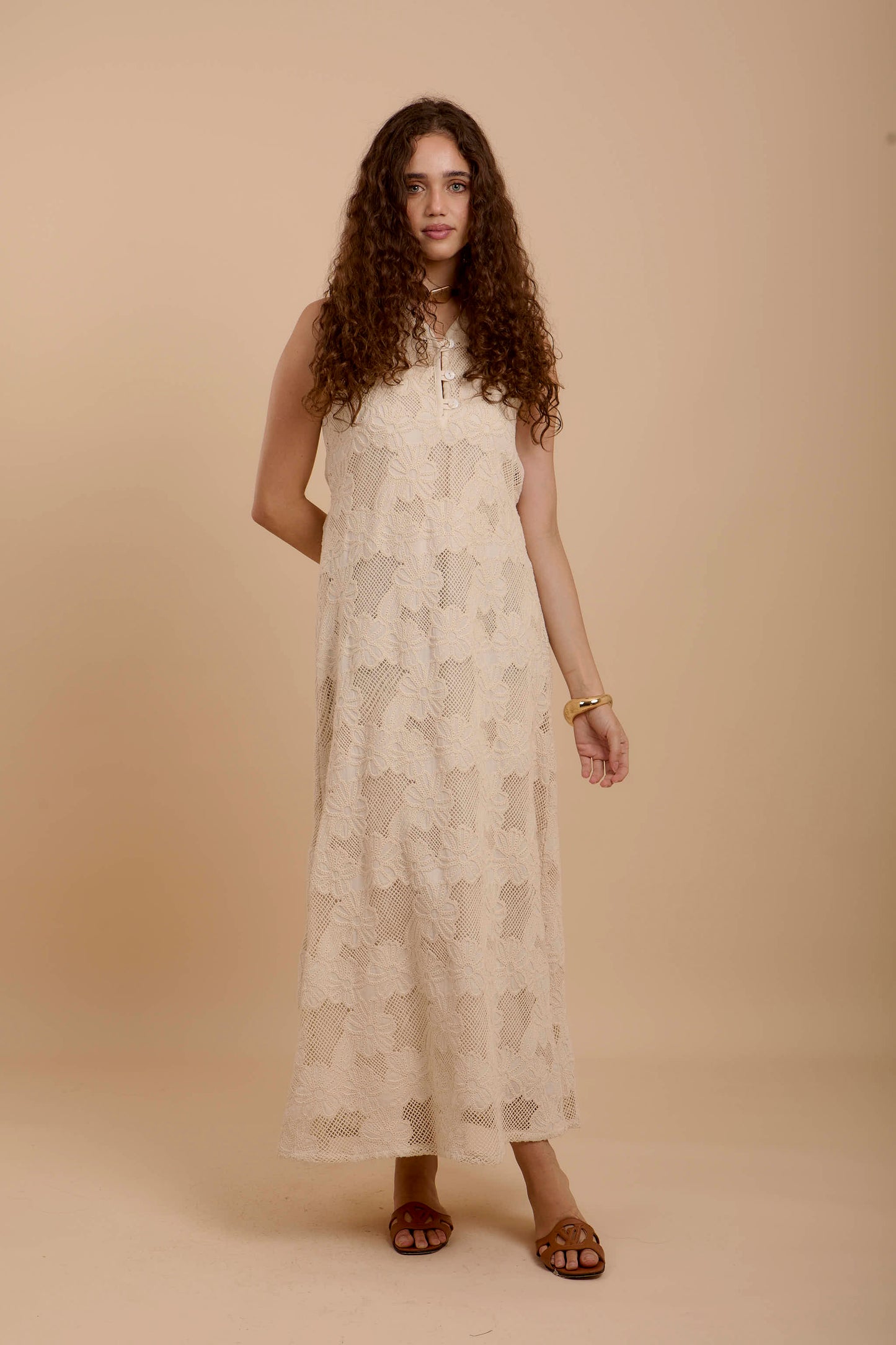 Embro Floral Crochet Dress
