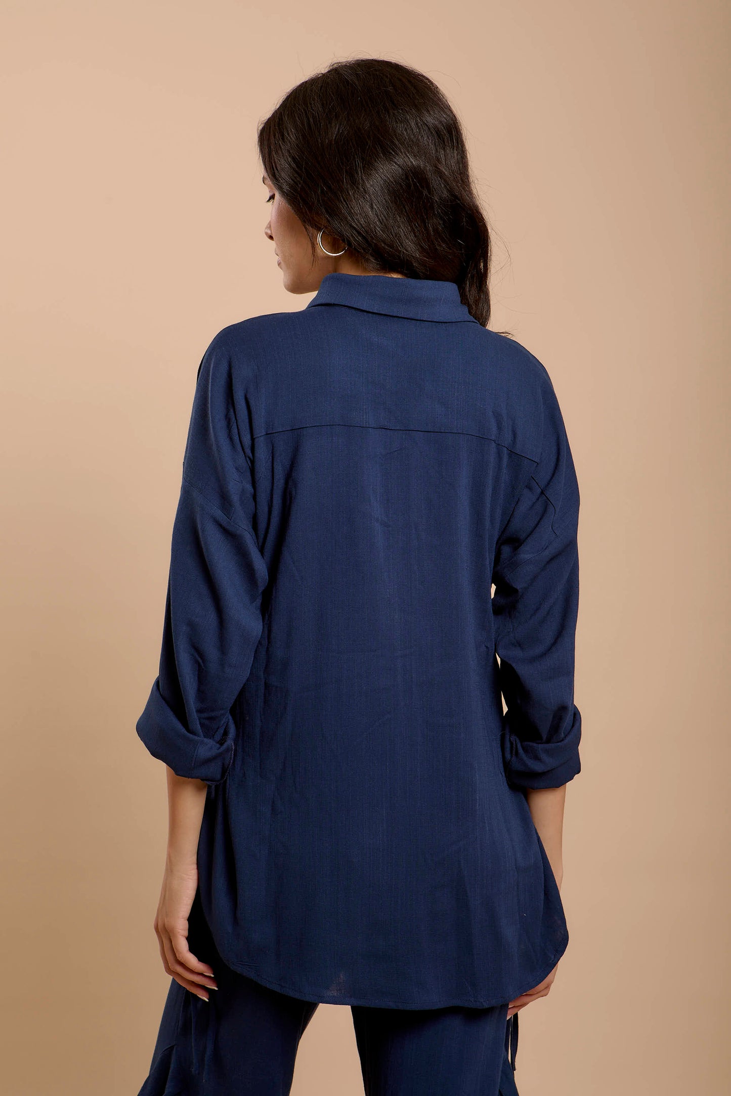 Navy Side sinching Shirt