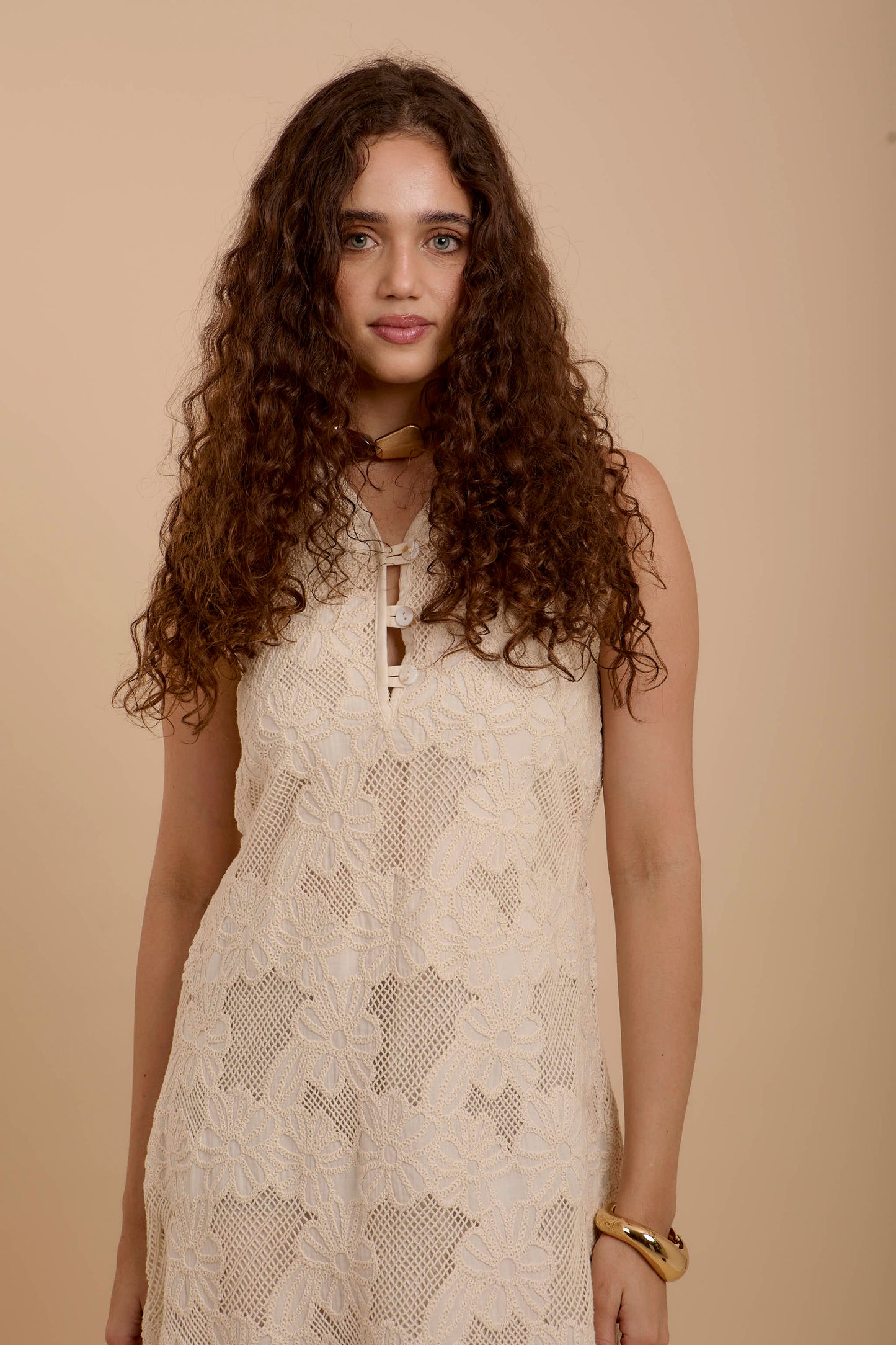 Embro Floral Crochet Dress