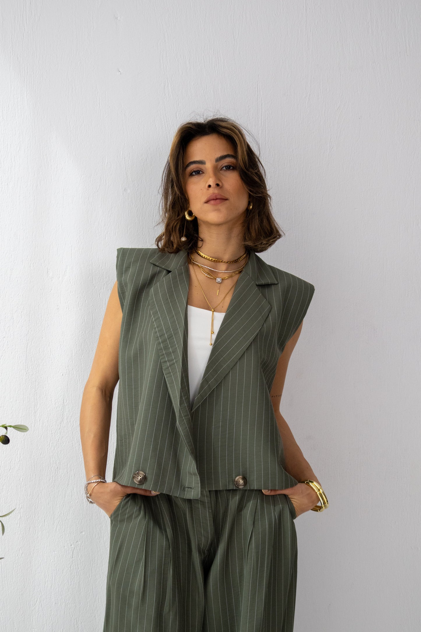 Sandbar Linen Set in Olive