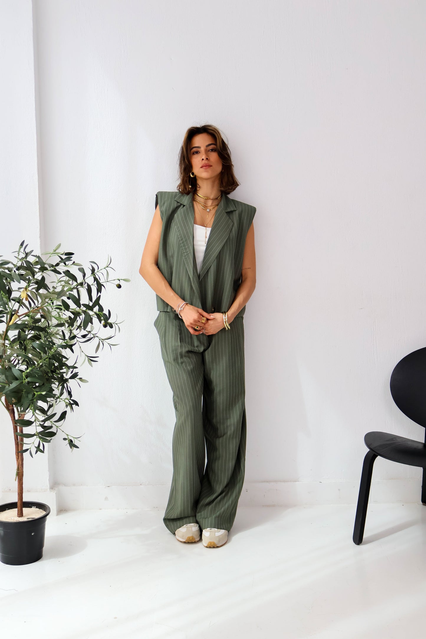 Sandbar Linen Set in Olive