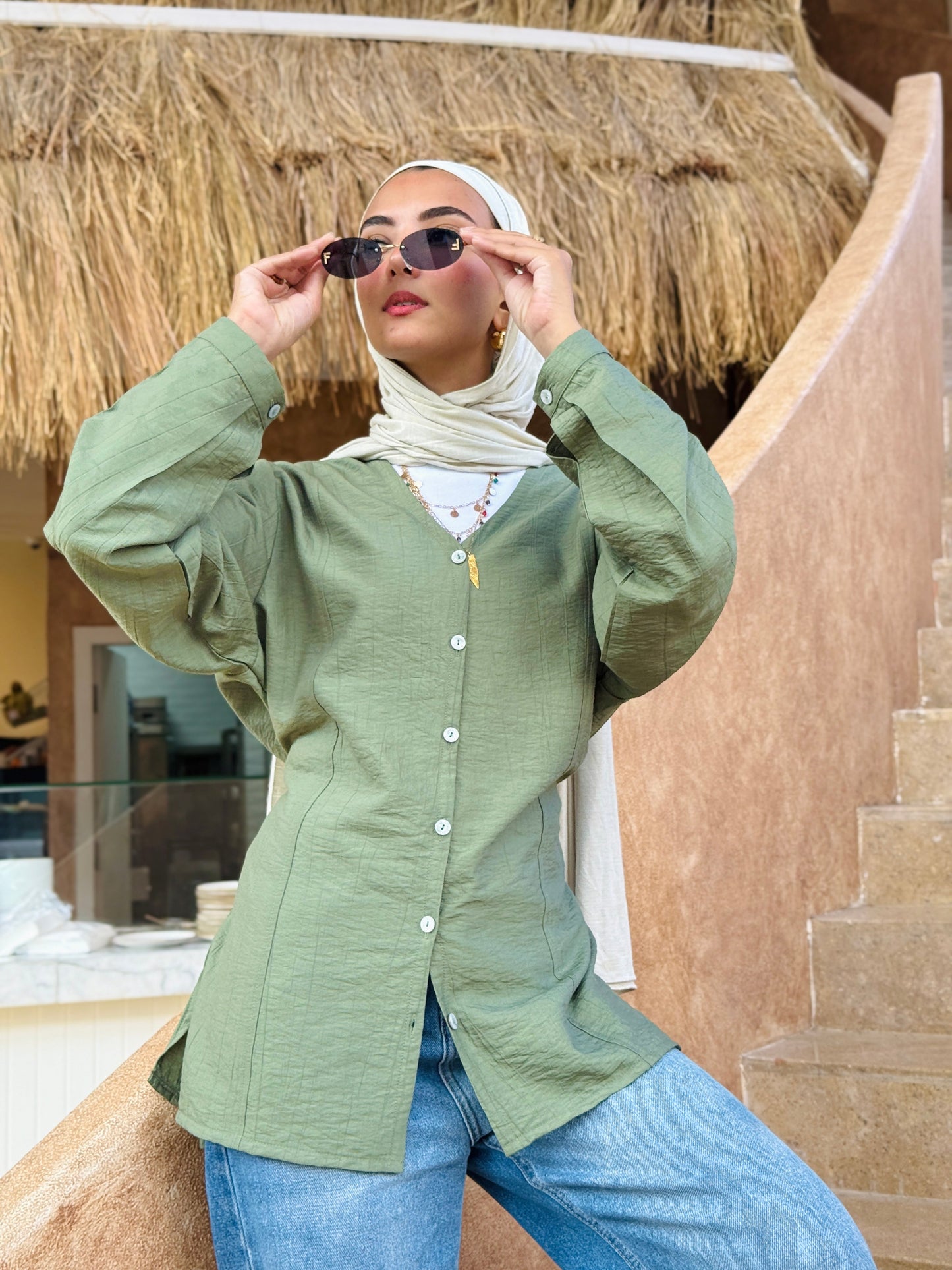 Lumè blouse in olive