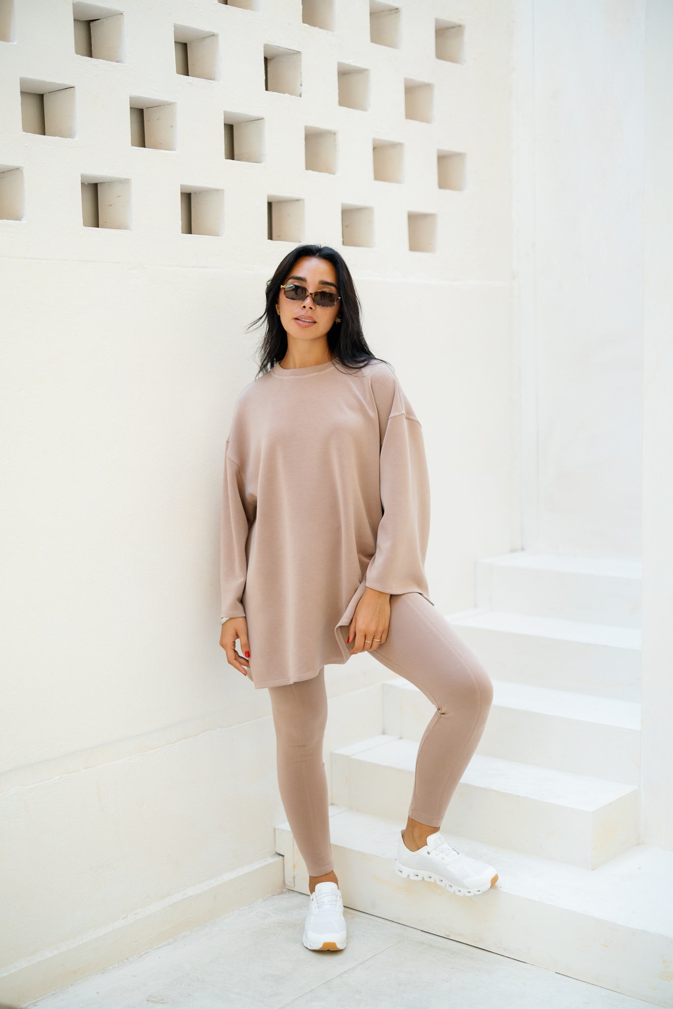 Ease Out Leggings - Beige