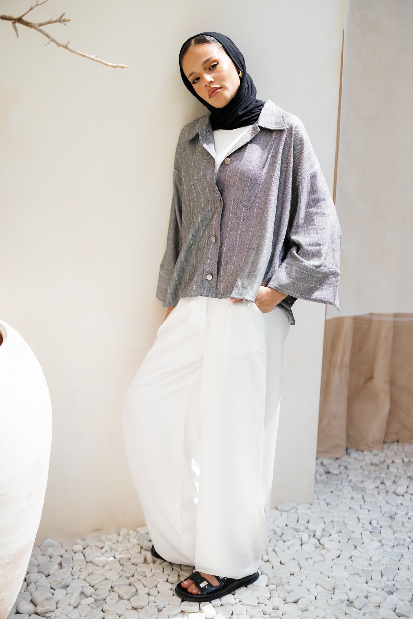 Darted Pants - White