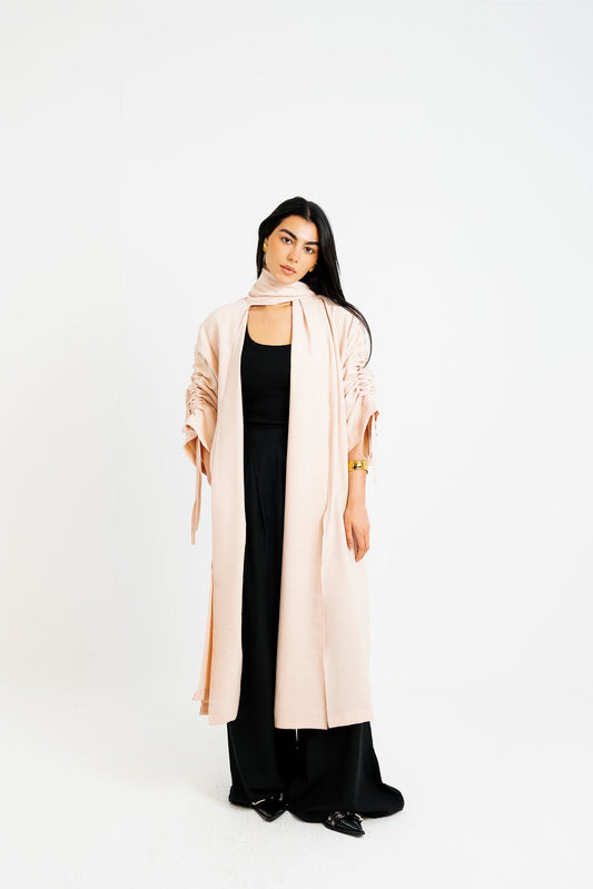 The Round Up Scarfed Kaftan - Blushed Nude