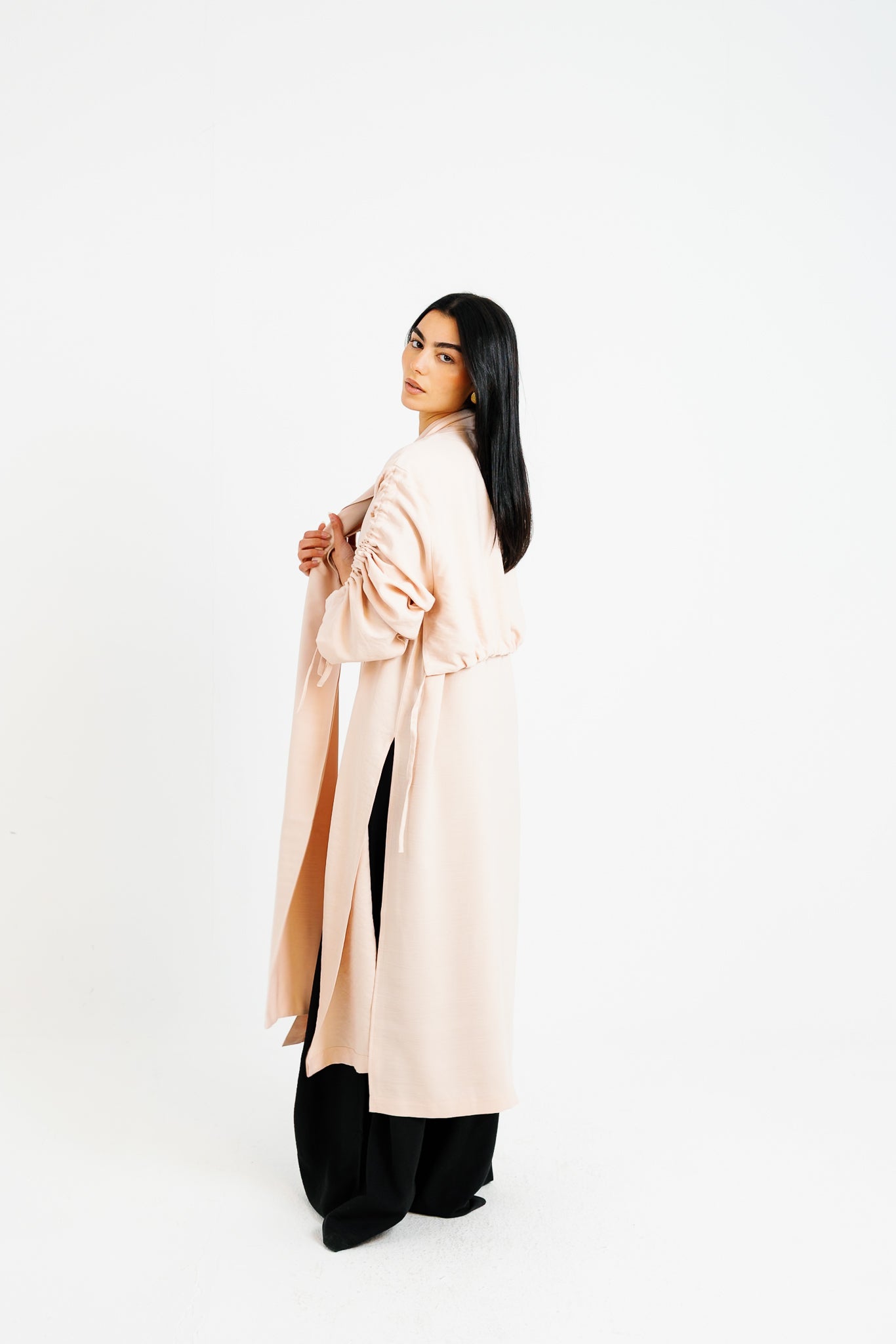 The Round Up Scarfed Kaftan - Blushed Nude