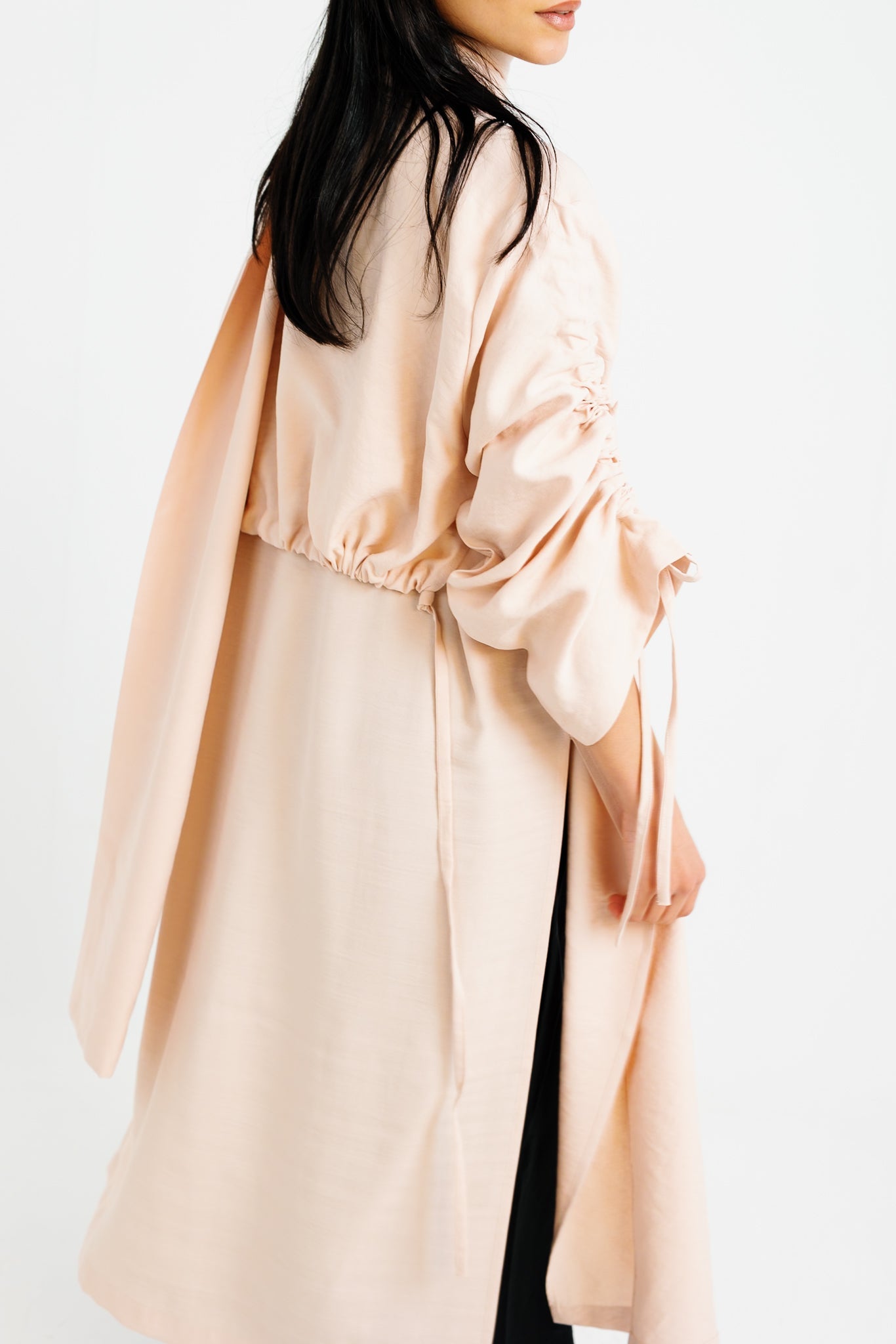 The Round Up Scarfed Kaftan - Blushed Nude