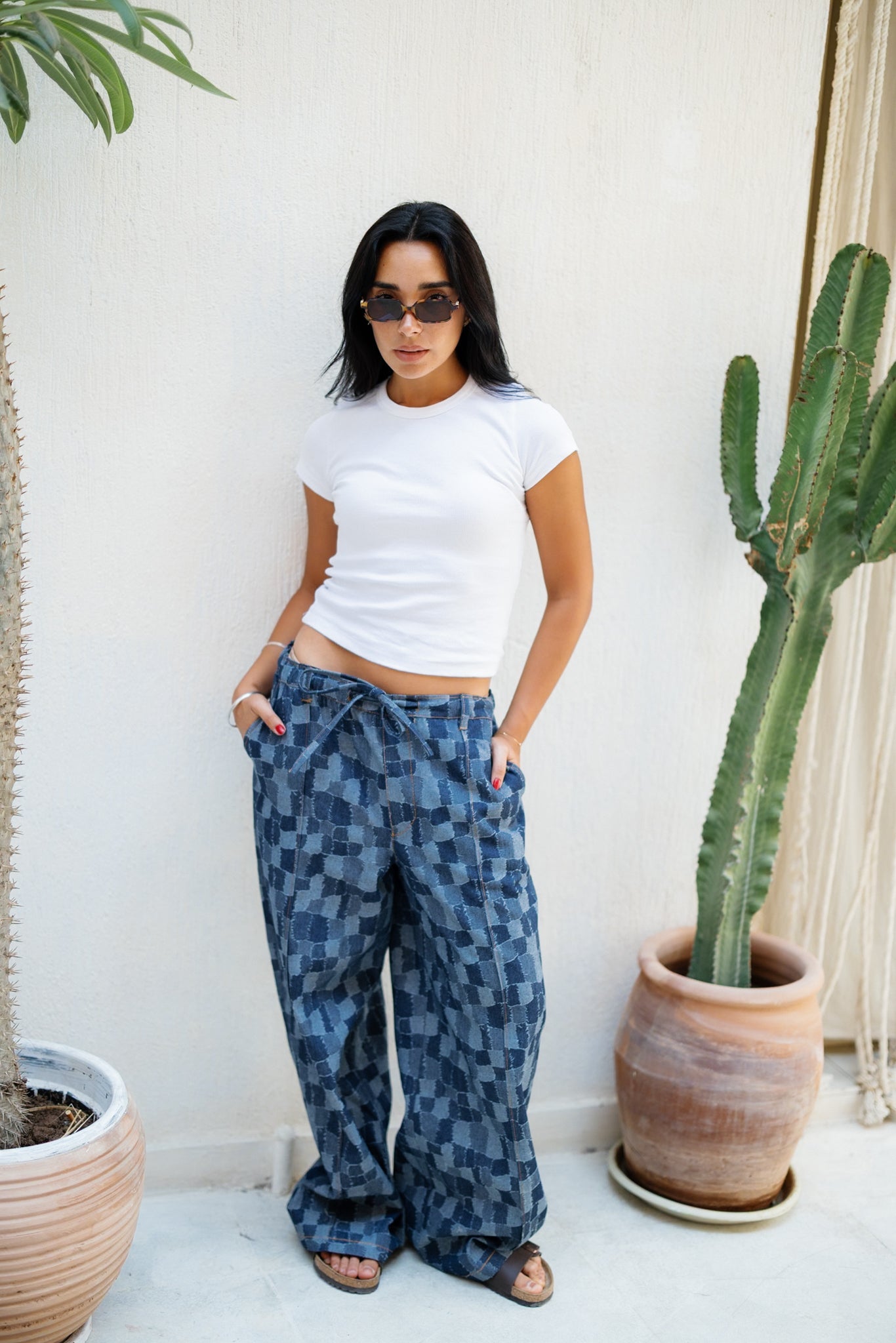 Patched Denim Joggers - Limited Edition