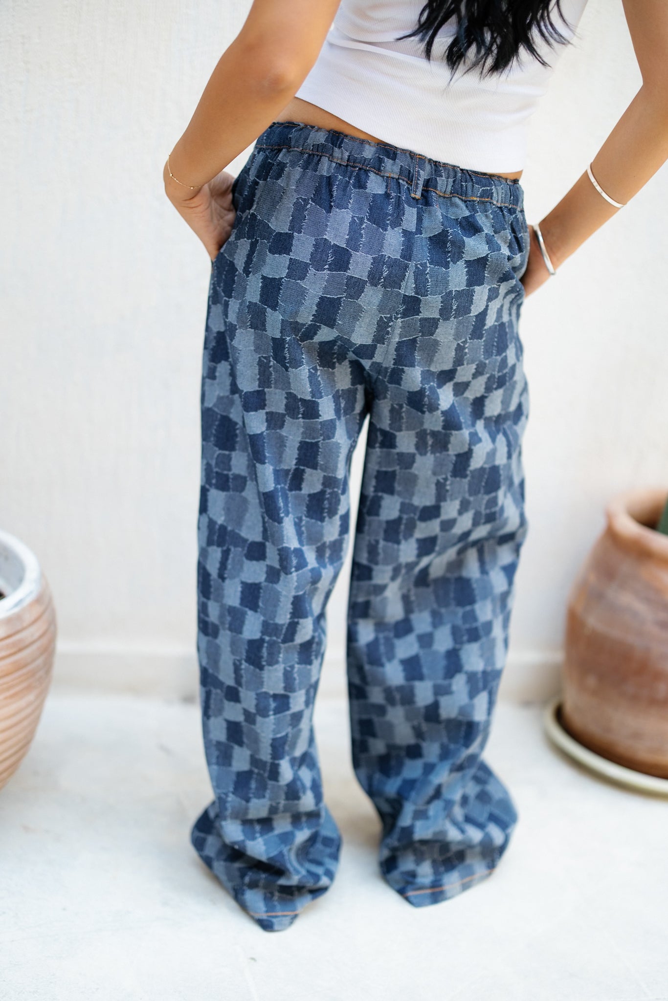 Patched Denim Joggers - Limited Edition