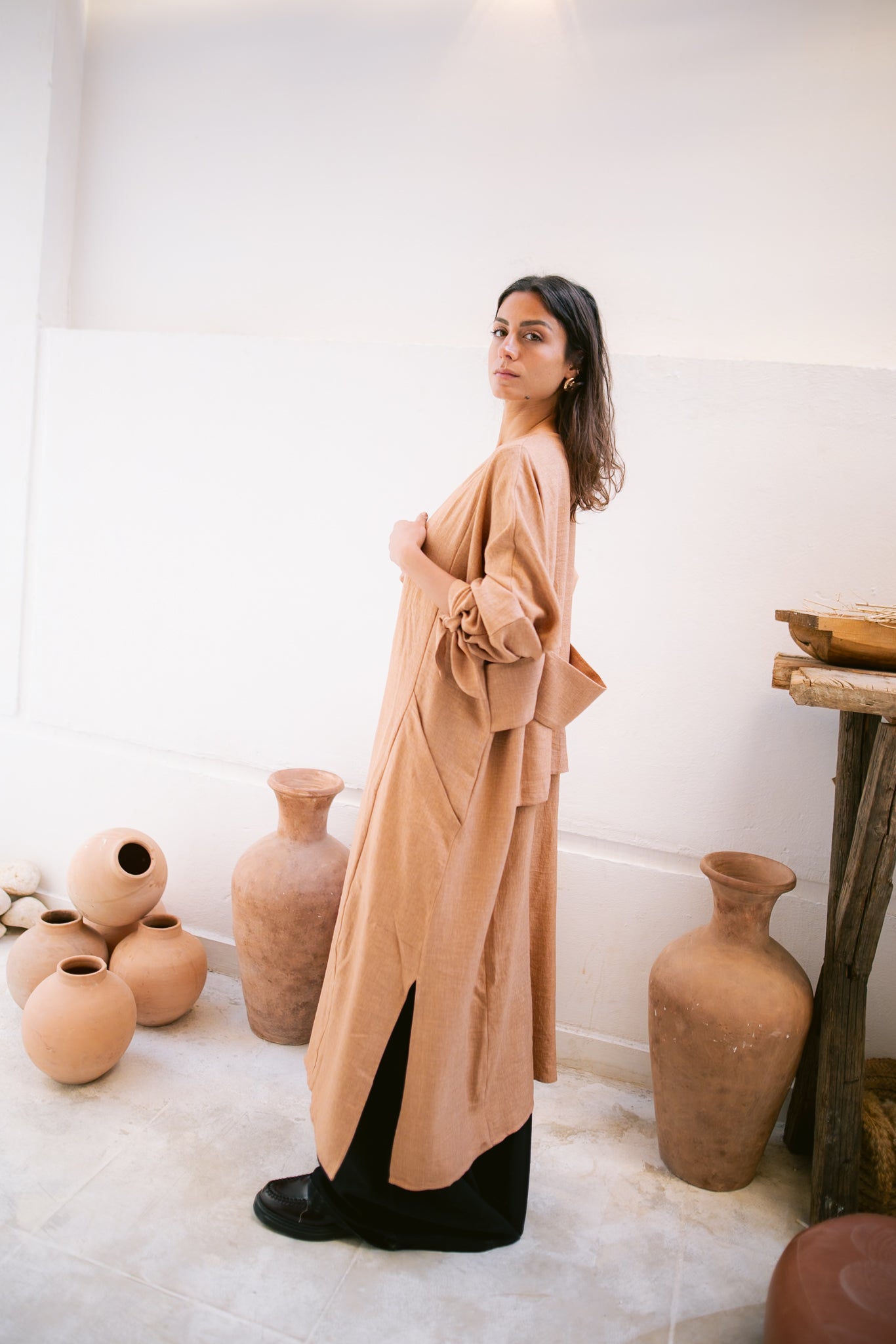The Aura Kaftan- Camel