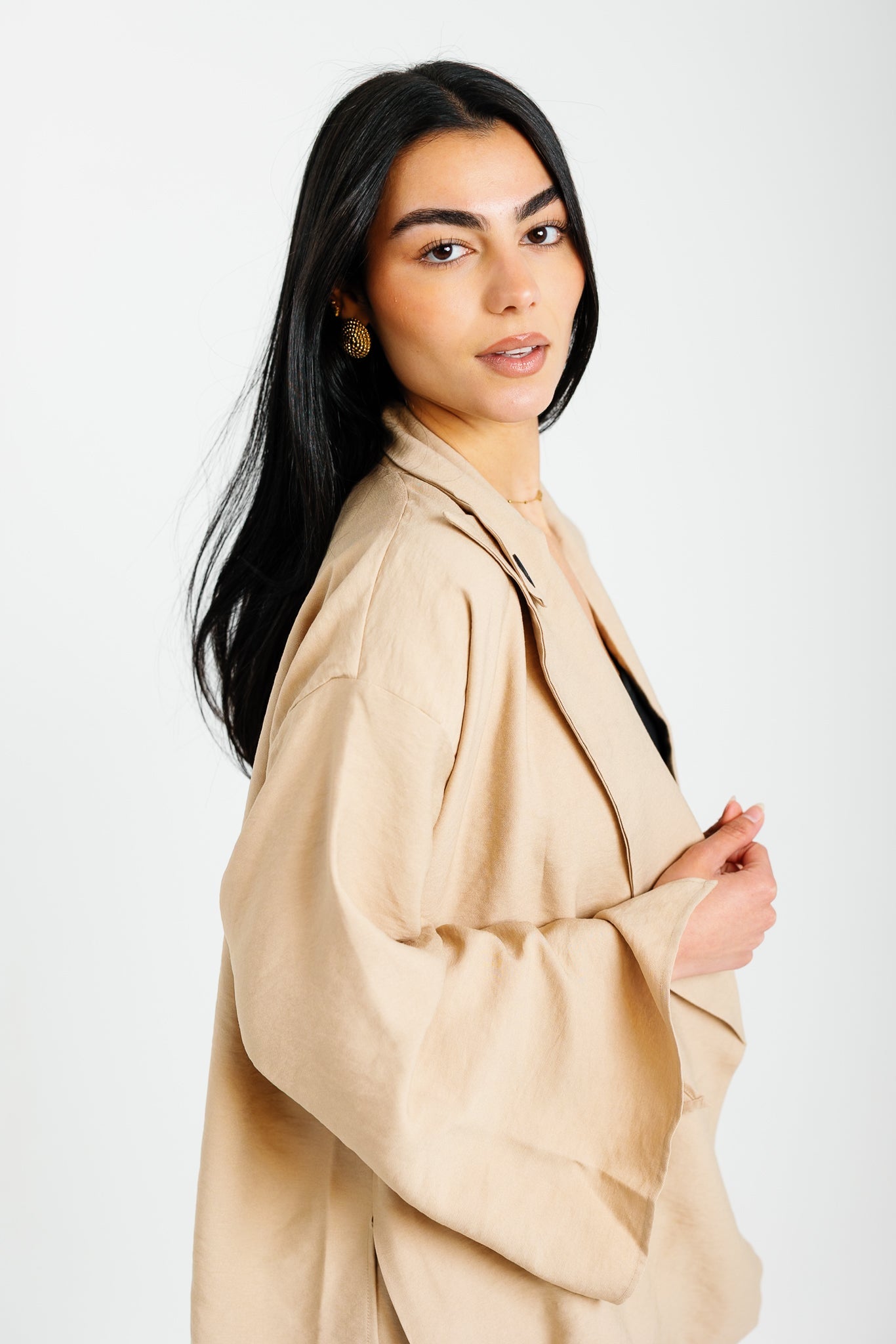 The Twisted Fit Set - Beige