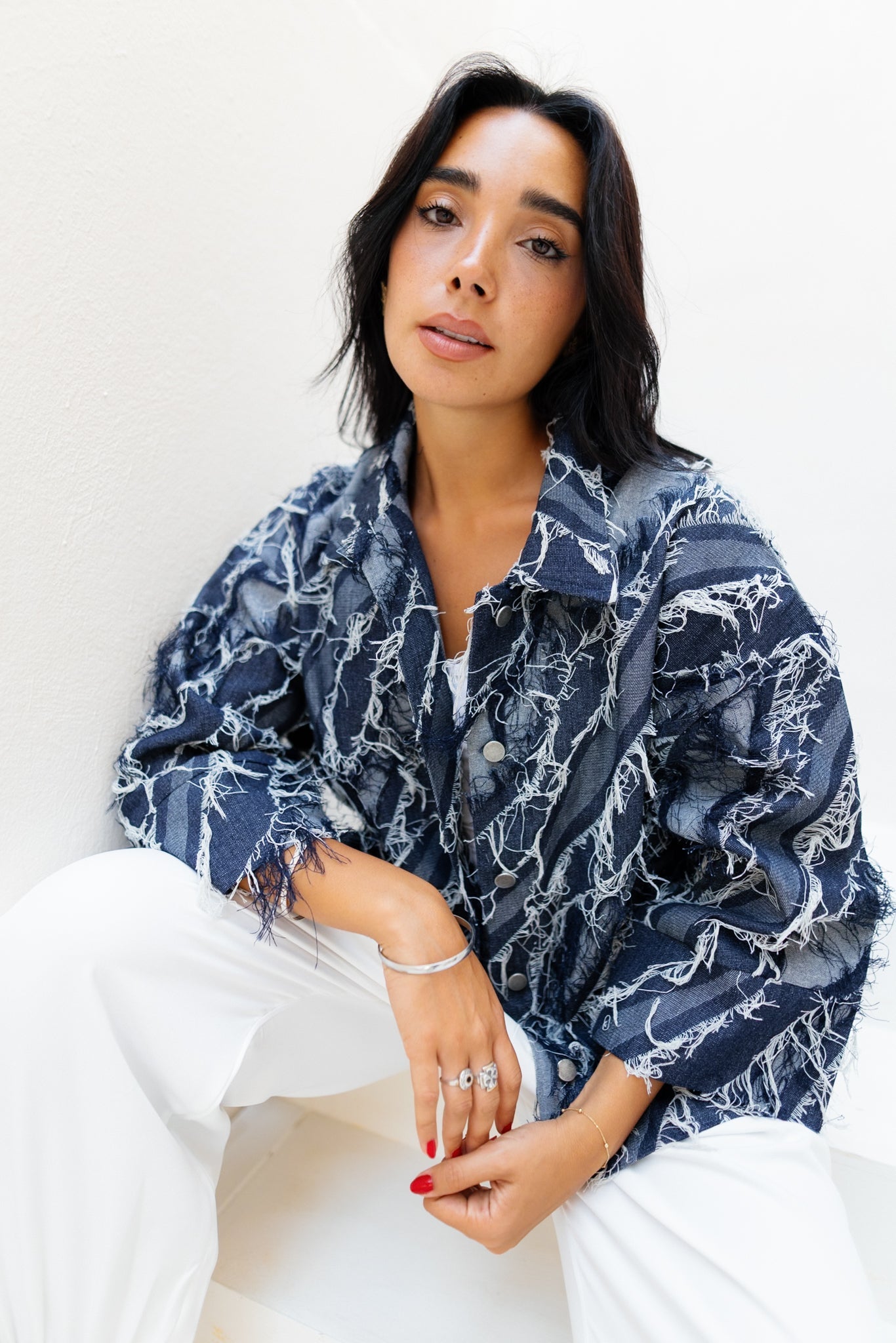 Raw Fringes Denim Shirt - Limited Edition