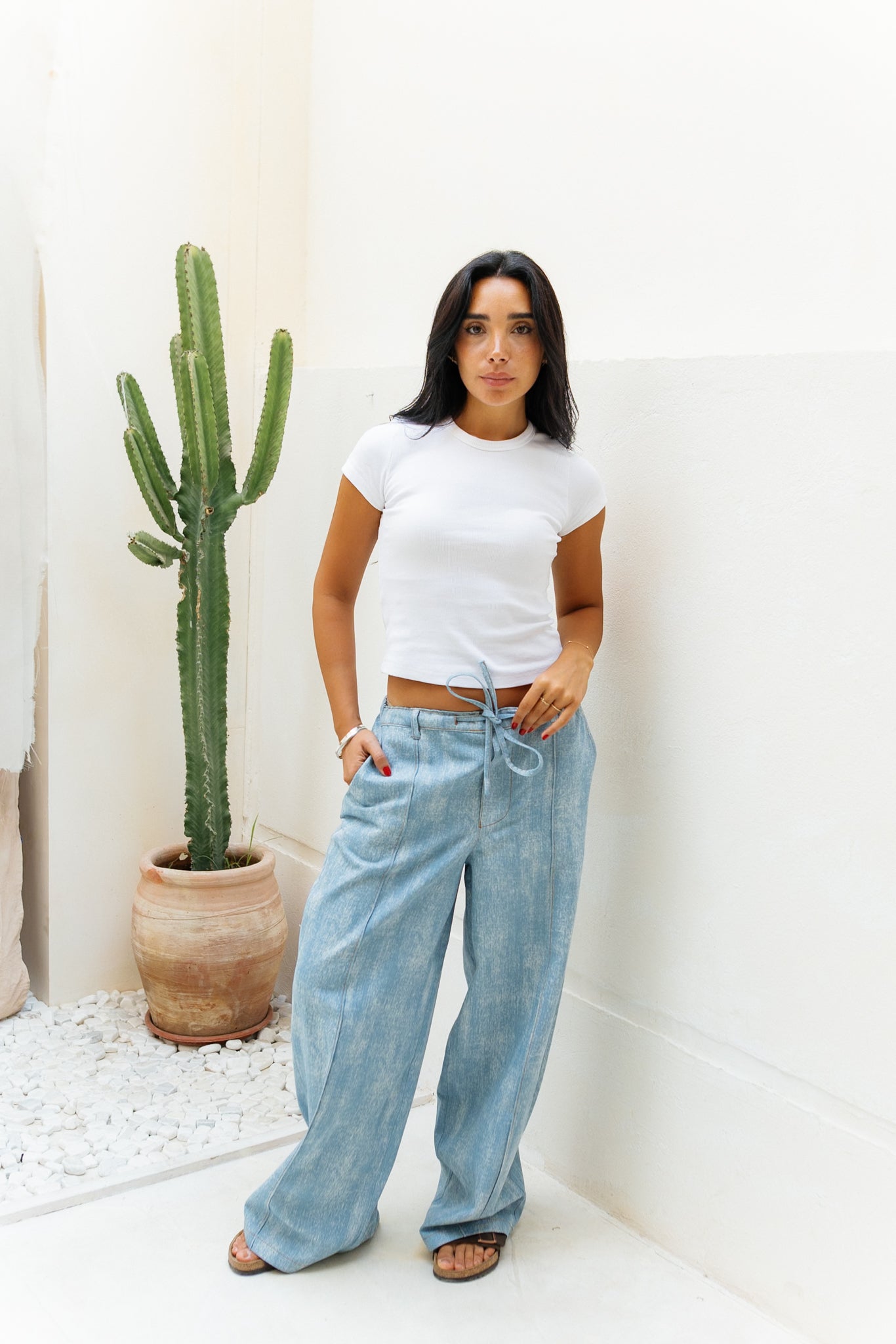 Light Faded Denim Joggers