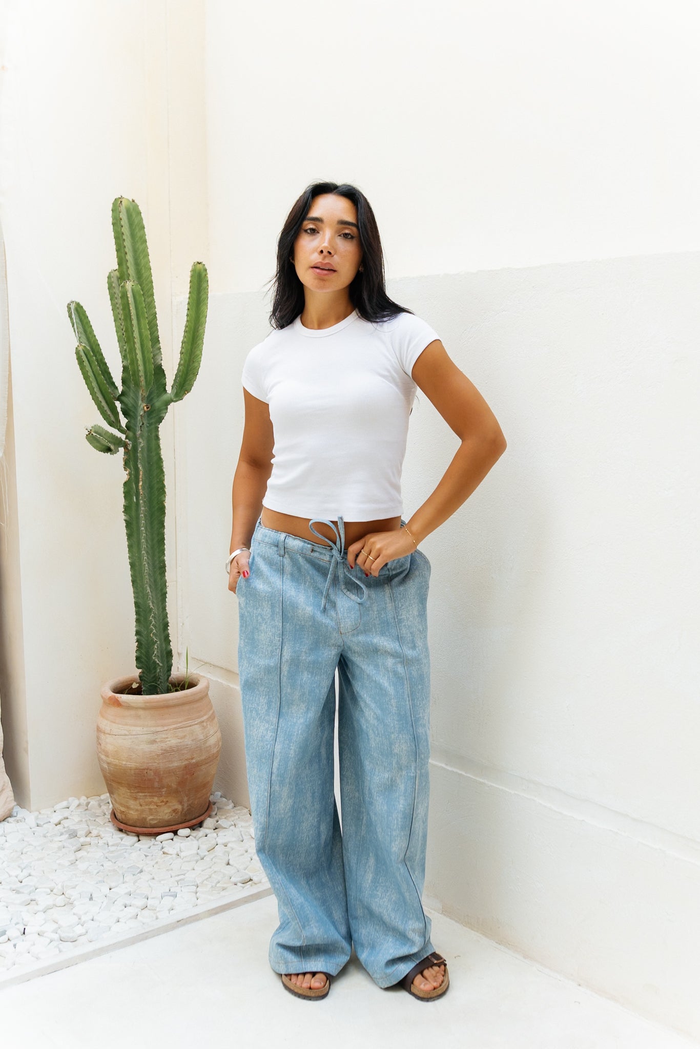 Light Faded Denim Joggers