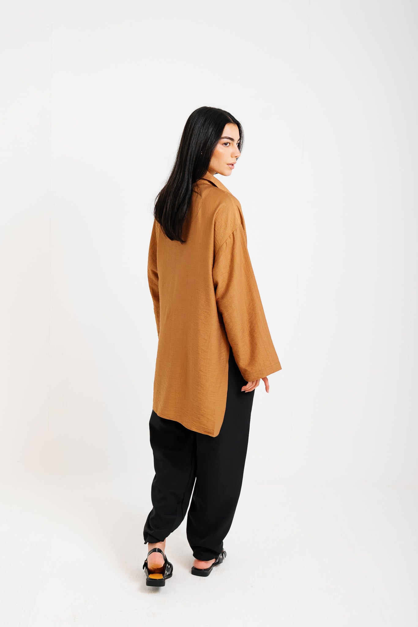 Tied Up Asymmetrical Top - Camel