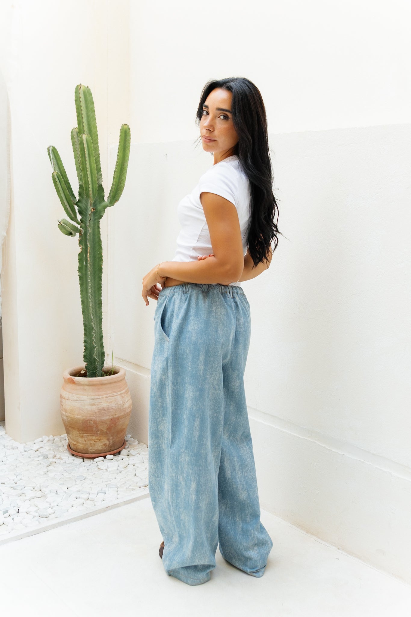 Light Faded Denim Joggers